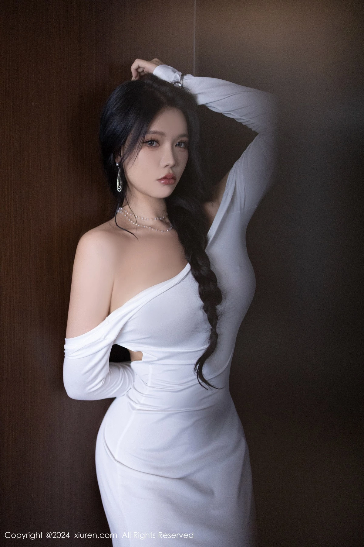 秀人集.com_[XiuRen秀人网]No.9115_模特娜比性感白色连衣裙+黑色蕾丝情趣内衣秀凹凸身材诱惑写真81P