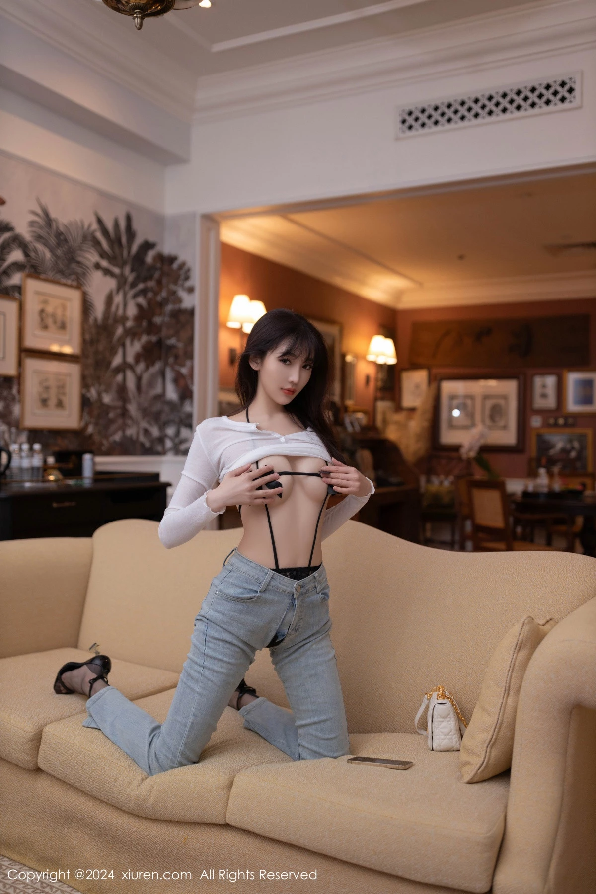 秀人集.com_[XiuRen秀人网]No.9118_模特陆萱萱性感黑色情趣内衣配黑丝吊袜秀完美身材撩人诱惑写真86P