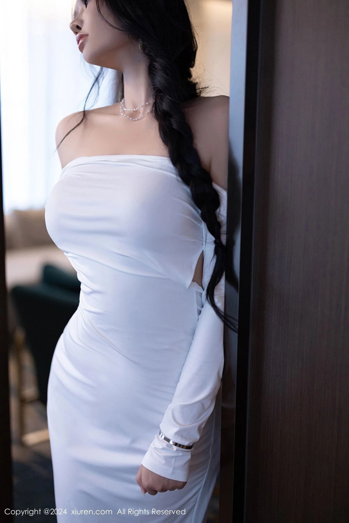 秀人集.com_[XiuRen秀人网]No.9115_模特娜比性感白色连衣裙+黑色蕾丝情趣内衣秀凹凸身材诱惑写真81P