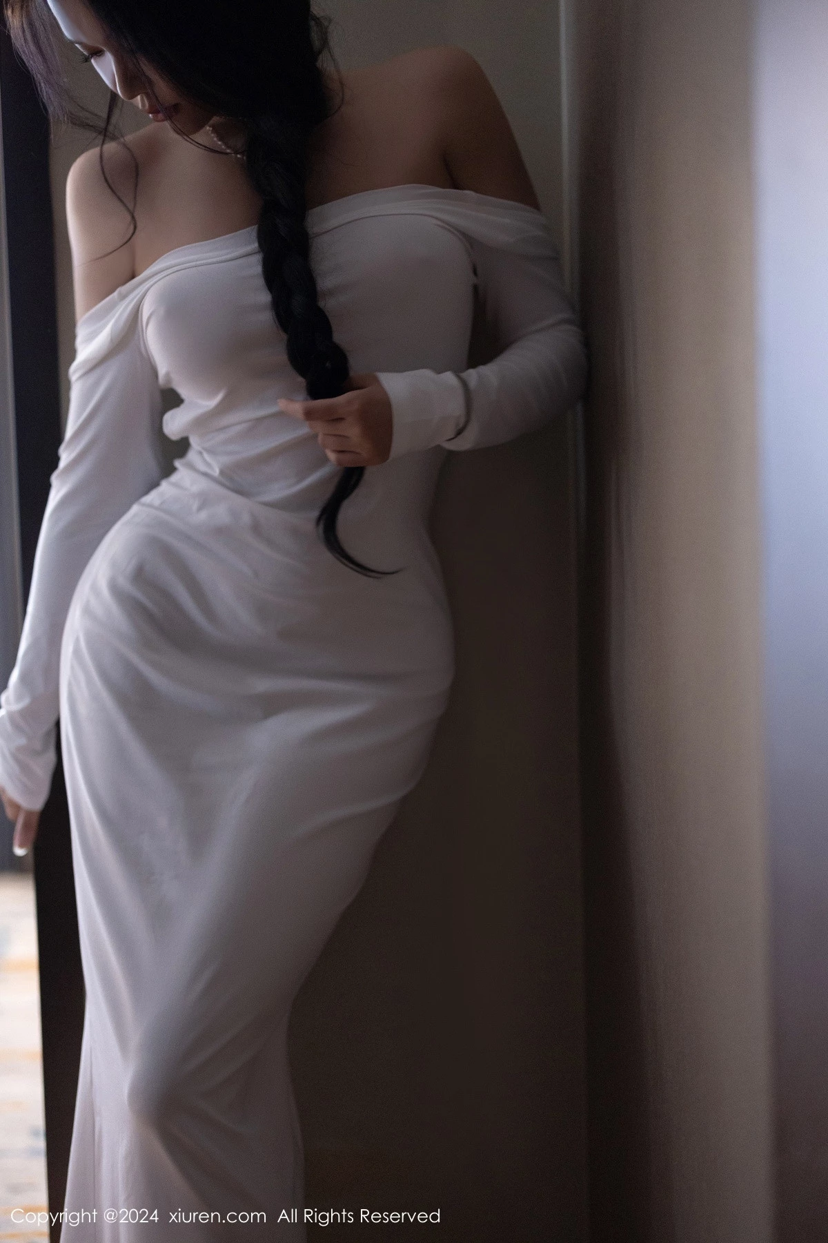 秀人集.com_[XiuRen秀人网]No.9115_模特娜比性感白色连衣裙+黑色蕾丝情趣内衣秀凹凸身材诱惑写真81P