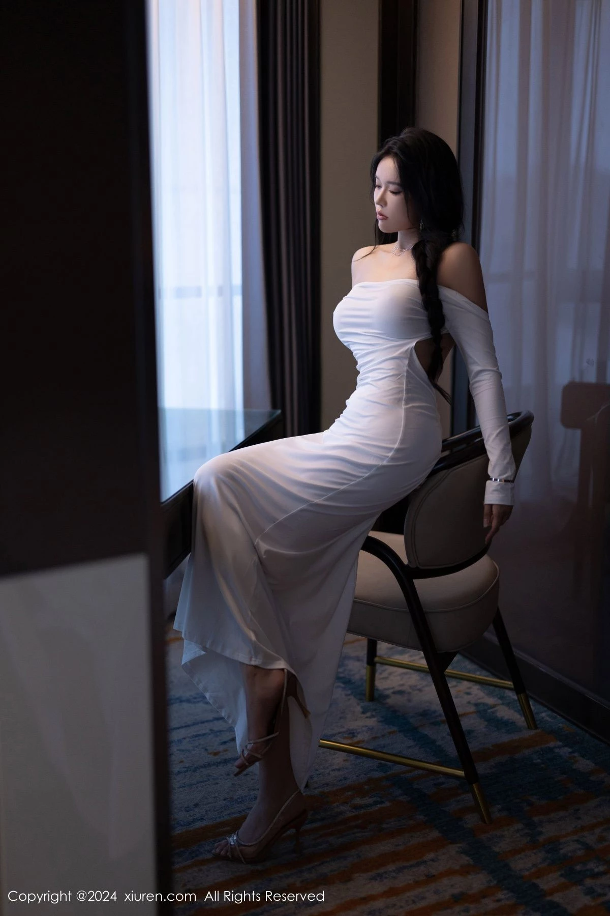 秀人集.com_[XiuRen秀人网]No.9115_模特娜比性感白色连衣裙+黑色蕾丝情趣内衣秀凹凸身材诱惑写真81P