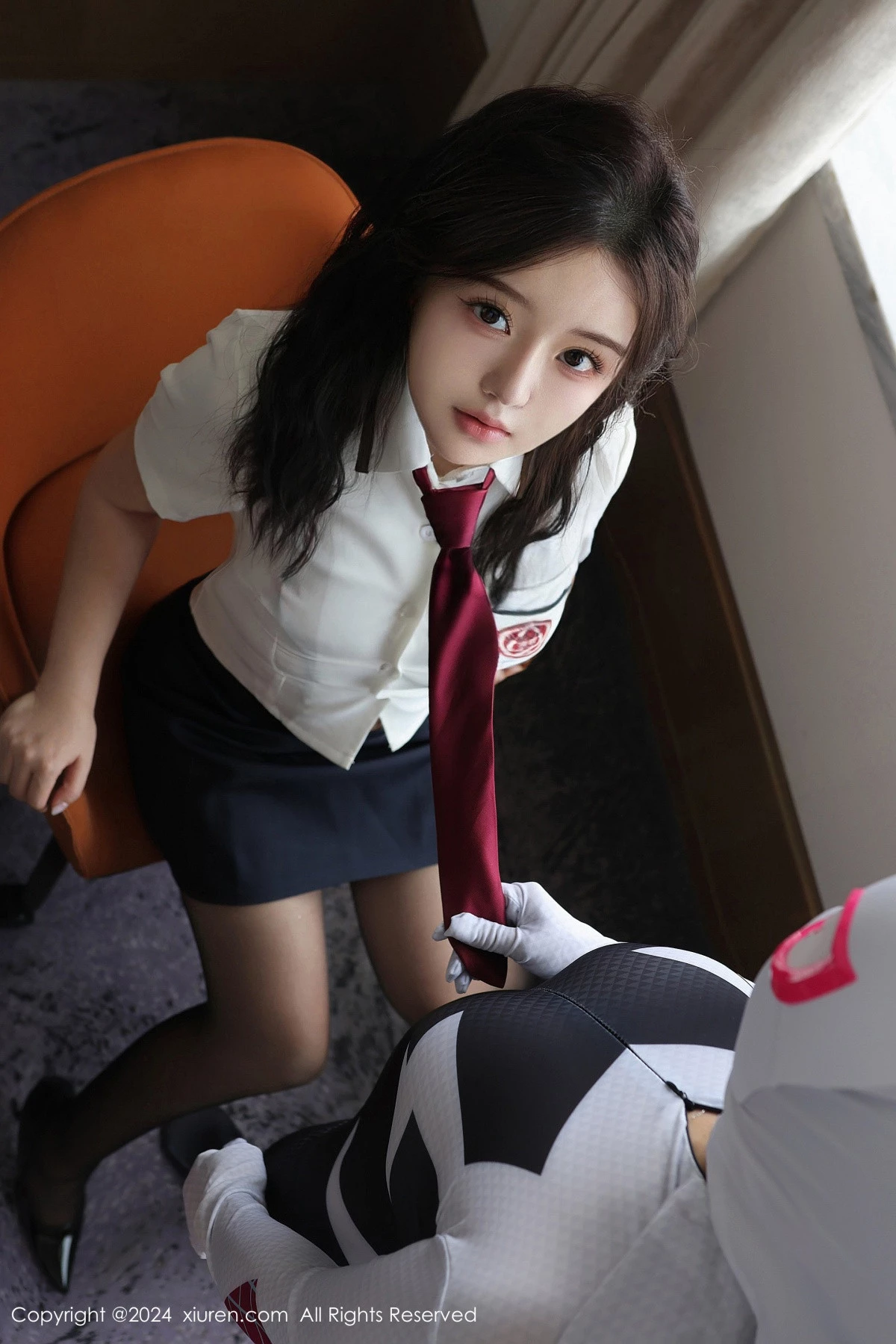 秀人集.com_[XiuRen秀人网]No.9122_模特小薯条nienie性感JK制服露黑色情趣内衣秀惹火身材诱惑写真72P