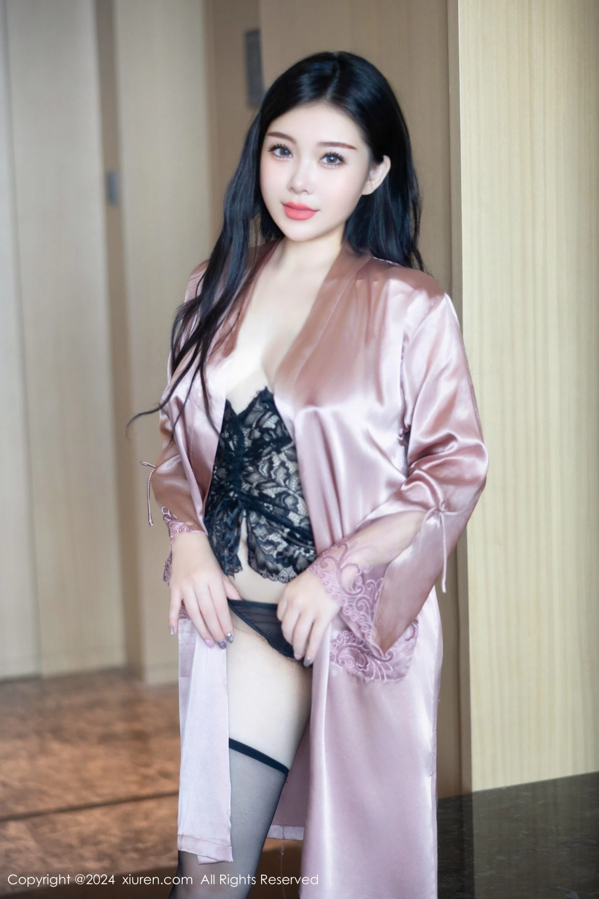 秀人集.com_[XiuRen秀人网]No.9159_新人模特白洁bessie黑色情趣内衣配黑丝吊袜秀丰乳美臀诱惑写真67P