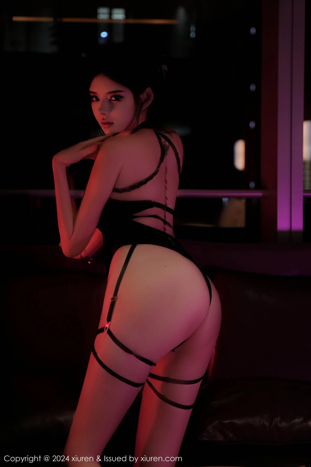 秀人集.com_[XiuRen秀人网]No.9232_新人模特果茶姐姐私房性感黑色情趣服饰秀曼妙身姿惹火诱惑写真82P