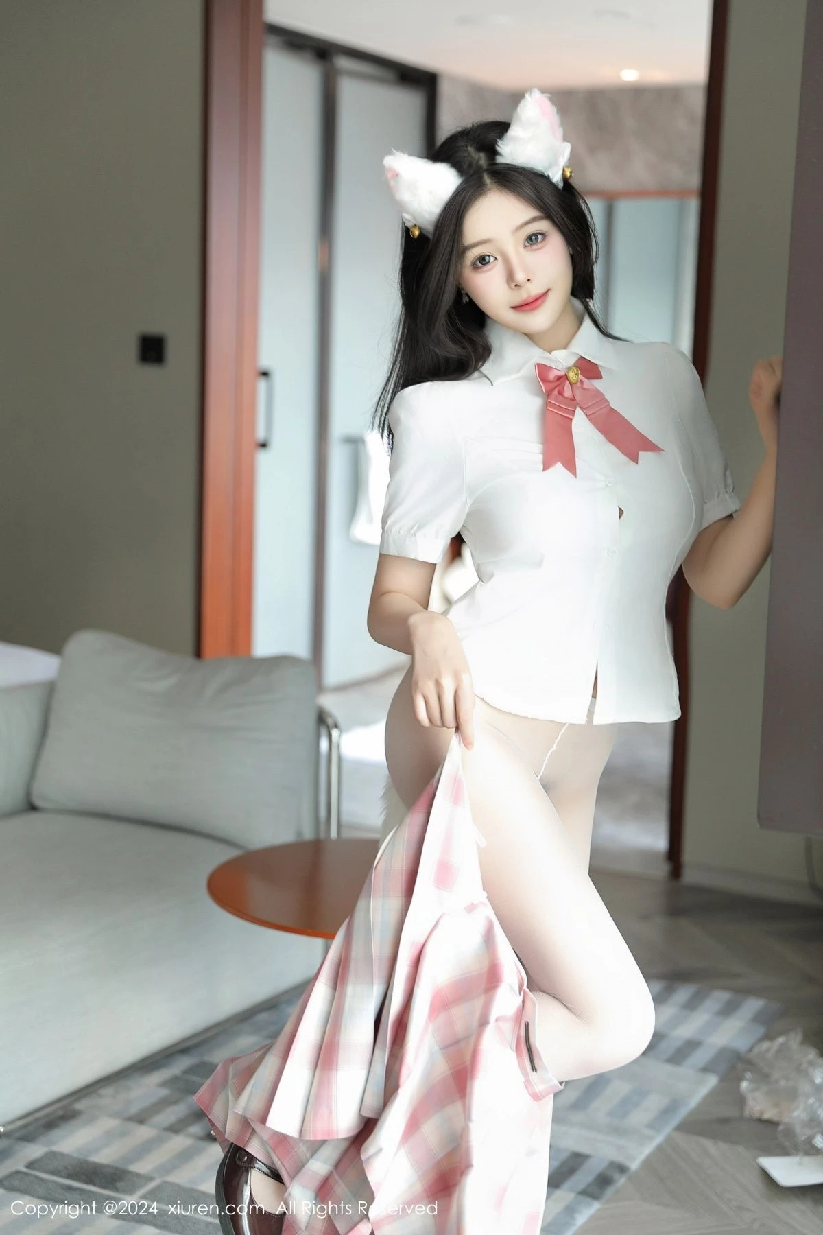 秀人集.com_[XiuRen秀人网]No.9277_模特袁圆私房性感JK制服配超薄白丝秀曼妙身姿完美诱惑写真72P