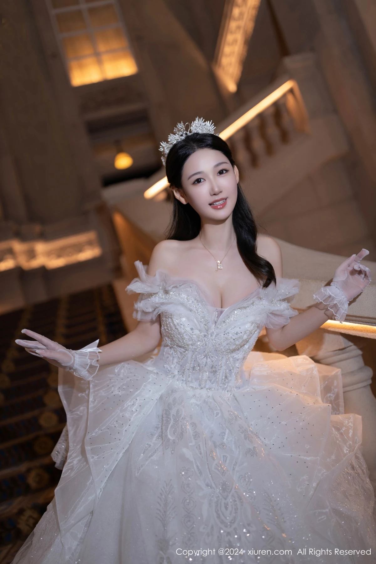 秀人集.com_[XiuRen秀人网]No.9283_模特唐安琪性感白色婚纱露白色内衣配超薄肉丝秀美腿诱惑写真86P