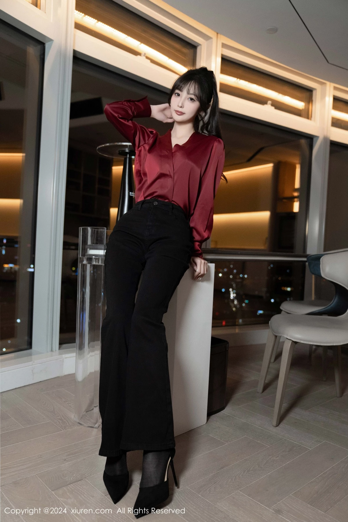 秀人集.com_[XiuRen秀人网]No.9299_模特林星阑私房性感黑色蕾丝内衣配开档黑丝秀曼妙身姿诱惑写真94P