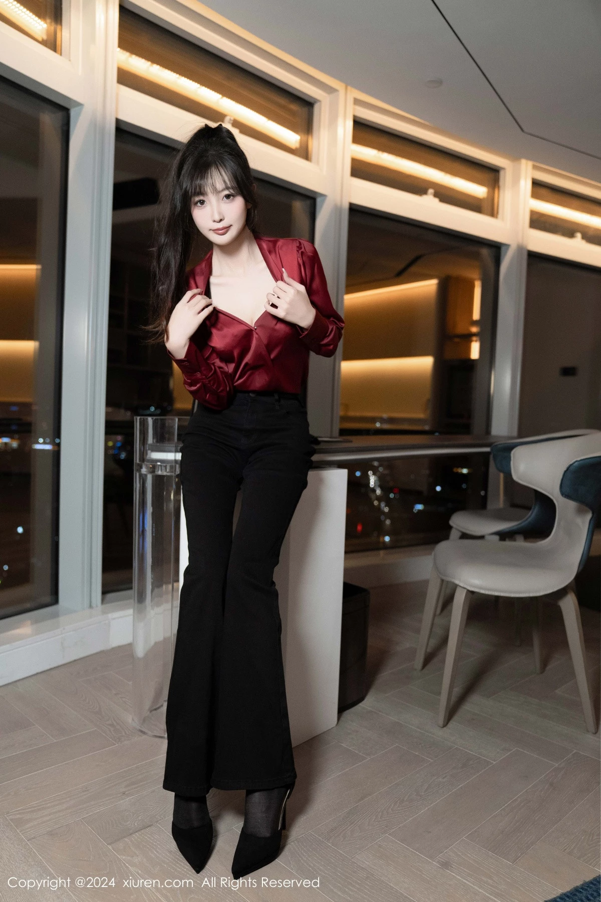 秀人集.com_[XiuRen秀人网]No.9299_模特林星阑私房性感黑色蕾丝内衣配开档黑丝秀曼妙身姿诱惑写真94P