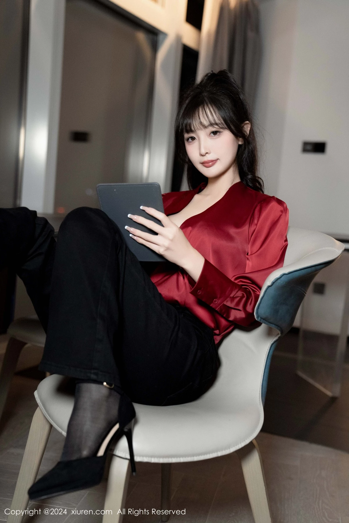 秀人集.com_[XiuRen秀人网]No.9299_模特林星阑私房性感黑色蕾丝内衣配开档黑丝秀曼妙身姿诱惑写真94P