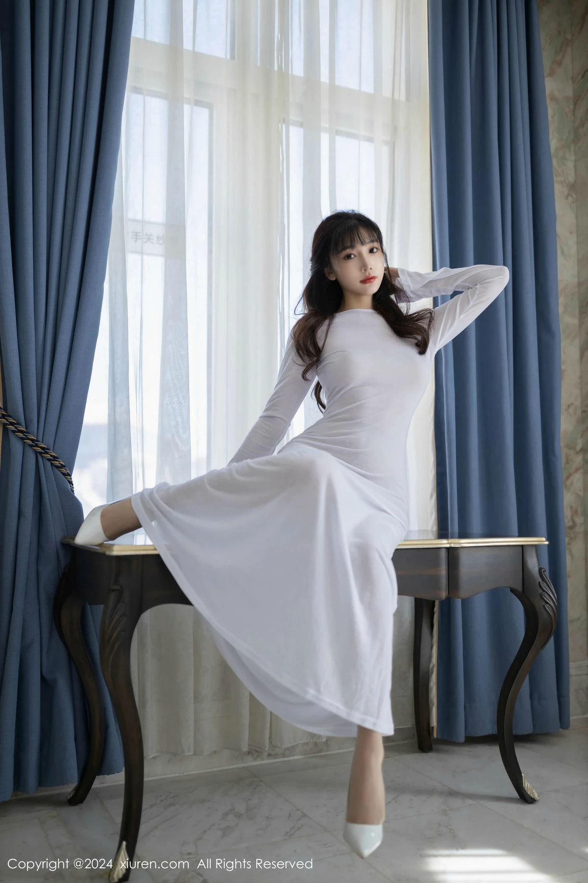 秀人集.com_[XiuRen秀人网]No.9521_模特陆萱萱私房性感白色薄透礼服配超薄肉丝秀柔美身姿诱惑写真80P