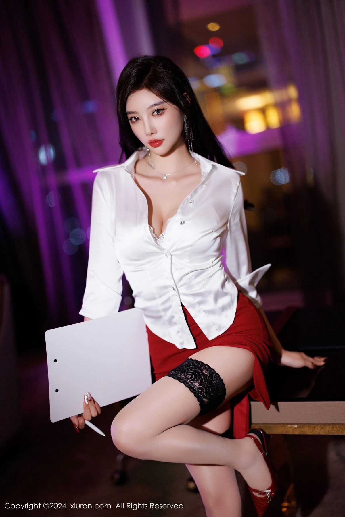 秀人集.com_[XiuRen秀人网]No.9565_女神杨晨晨Yome性感白T配红短裙露白色内衣秀丰腴身材诱惑写真80P