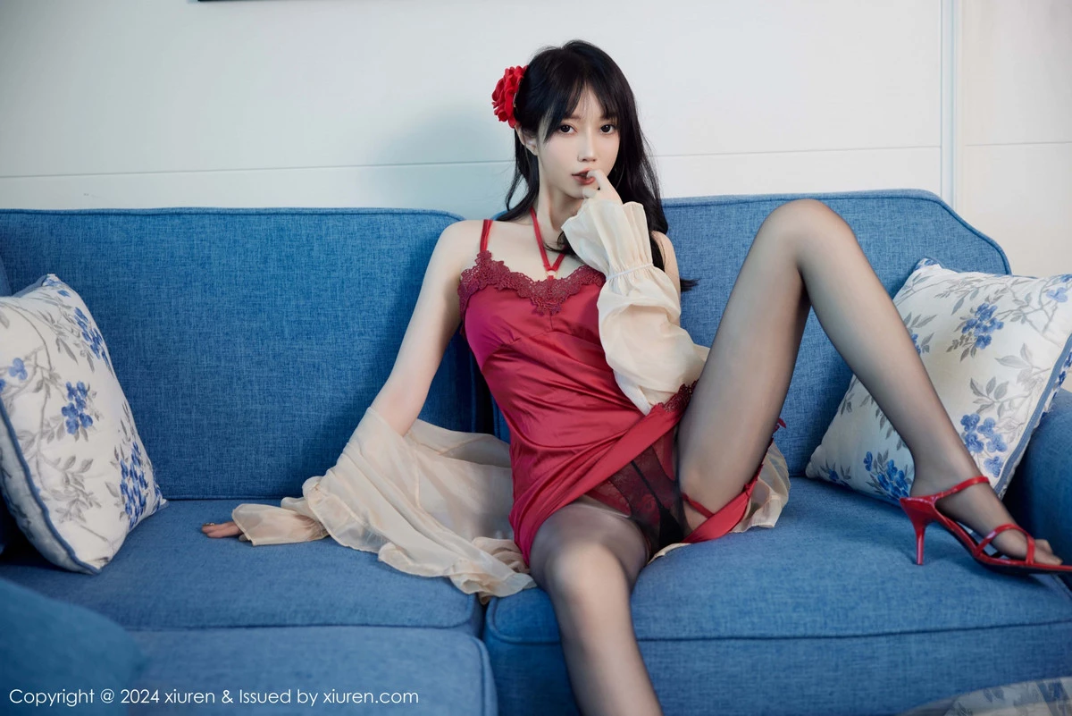 秀人集.com_[XiuRen秀人网]No.9488_模特玥儿玥er性感红色睡裙露红色内衣配超薄黑色秀美腿诱惑写真79P