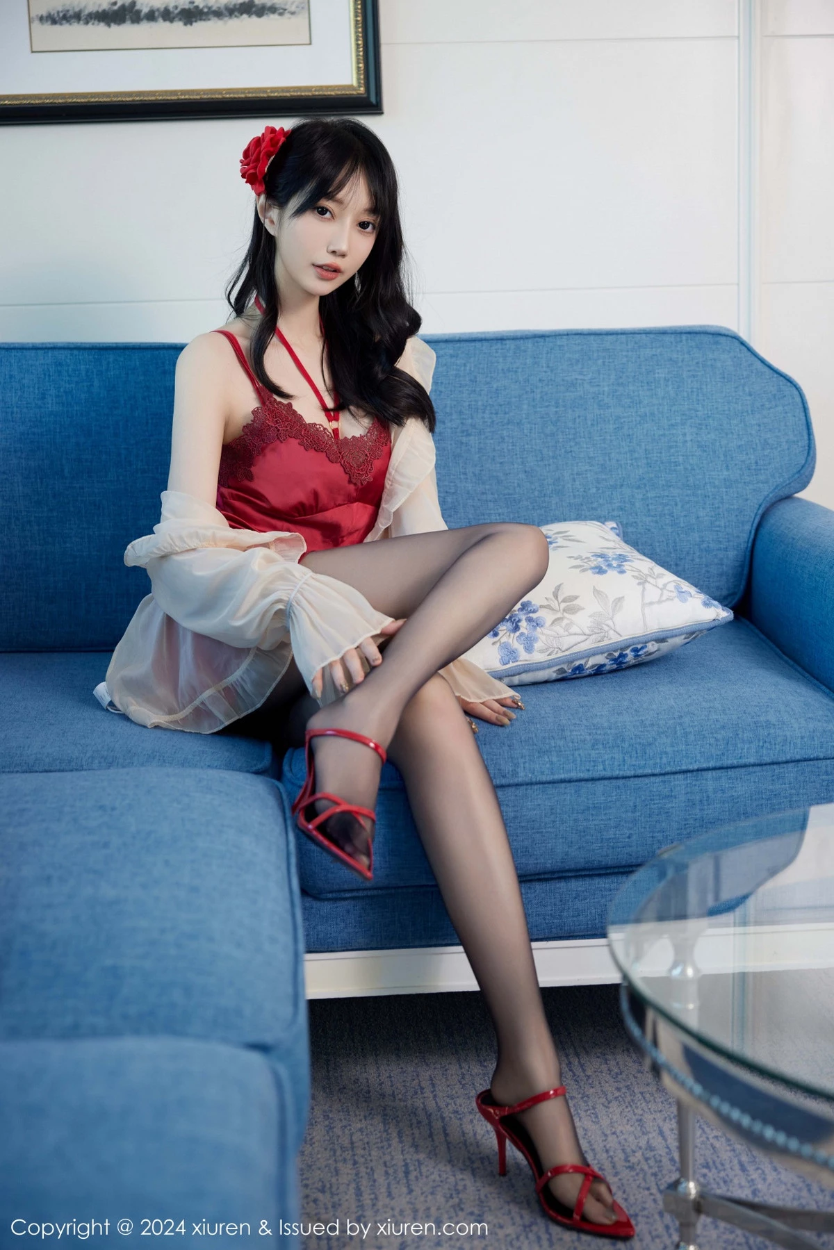 秀人集.com_[XiuRen秀人网]No.9488_模特玥儿玥er性感红色睡裙露红色内衣配超薄黑色秀美腿诱惑写真79P