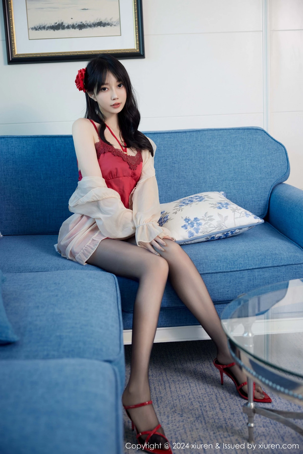 秀人集.com_[XiuRen秀人网]No.9488_模特玥儿玥er性感红色睡裙露红色内衣配超薄黑色秀美腿诱惑写真79P