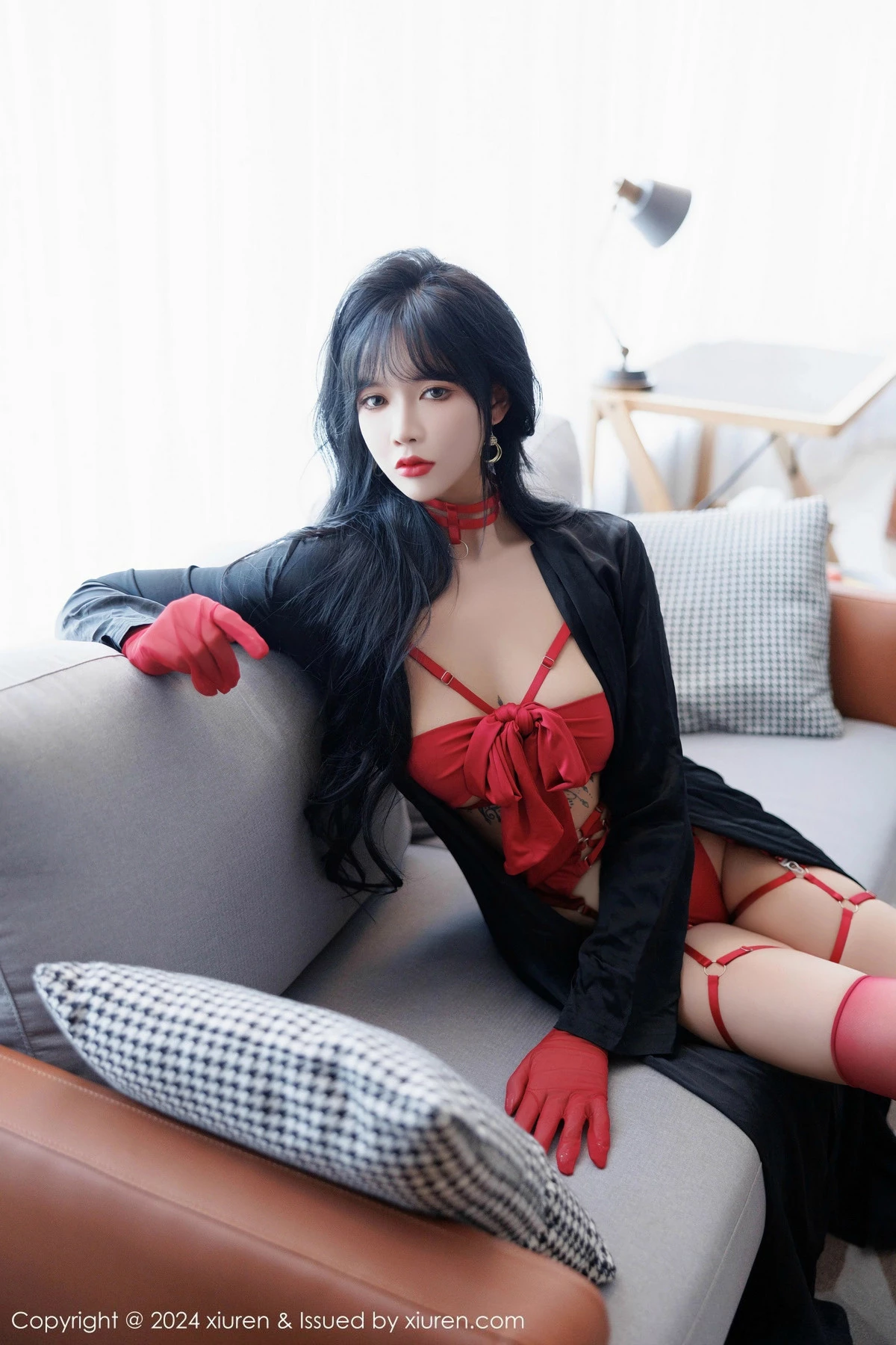 秀人集.com_[XiuRen秀人网]No.9671_模特娜比性感红色情趣内衣配红色丝袜秀凹凸身材完美诱惑写真80P