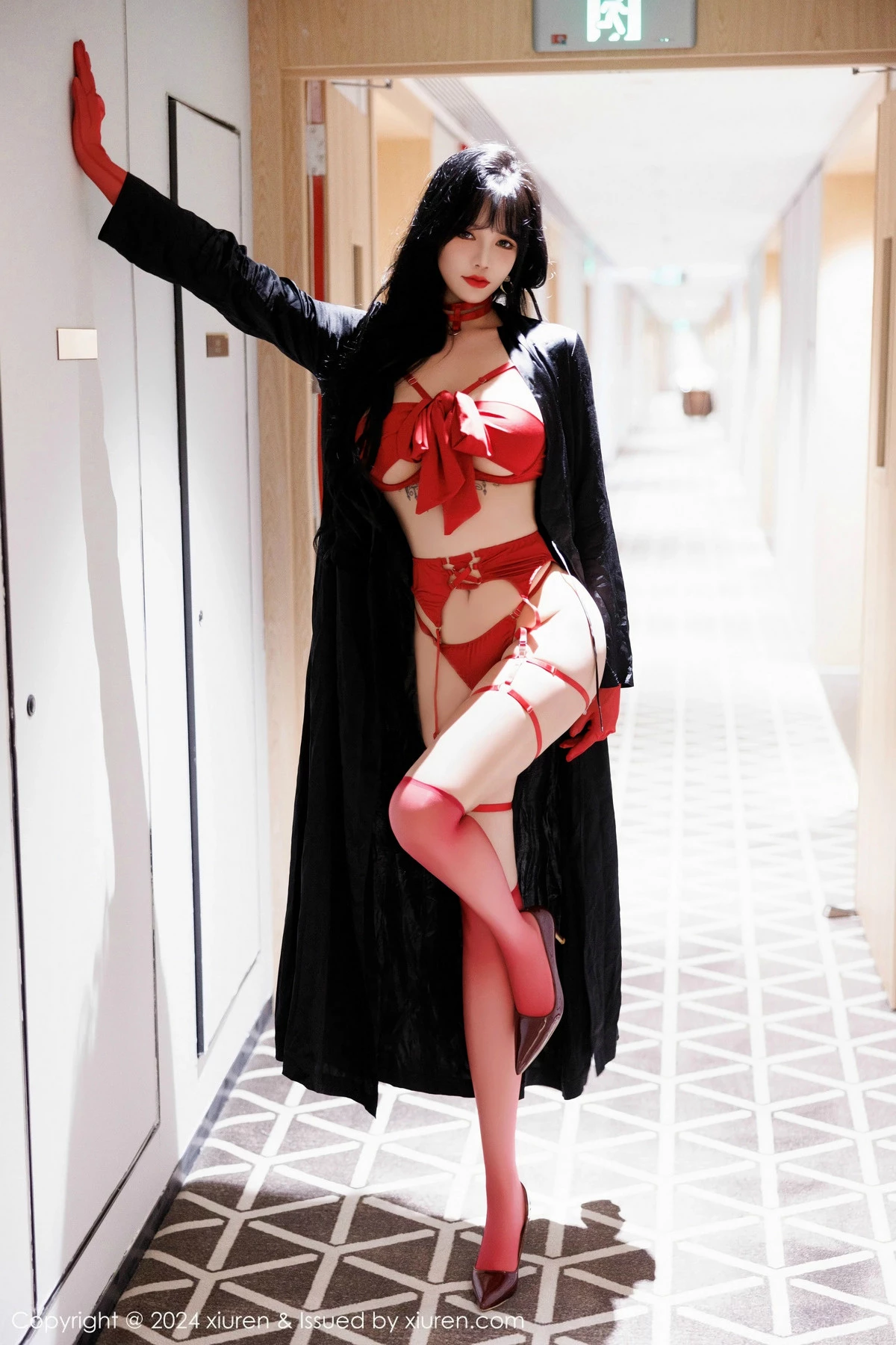 秀人集.com_[XiuRen秀人网]No.9671_模特娜比性感红色情趣内衣配红色丝袜秀凹凸身材完美诱惑写真80P