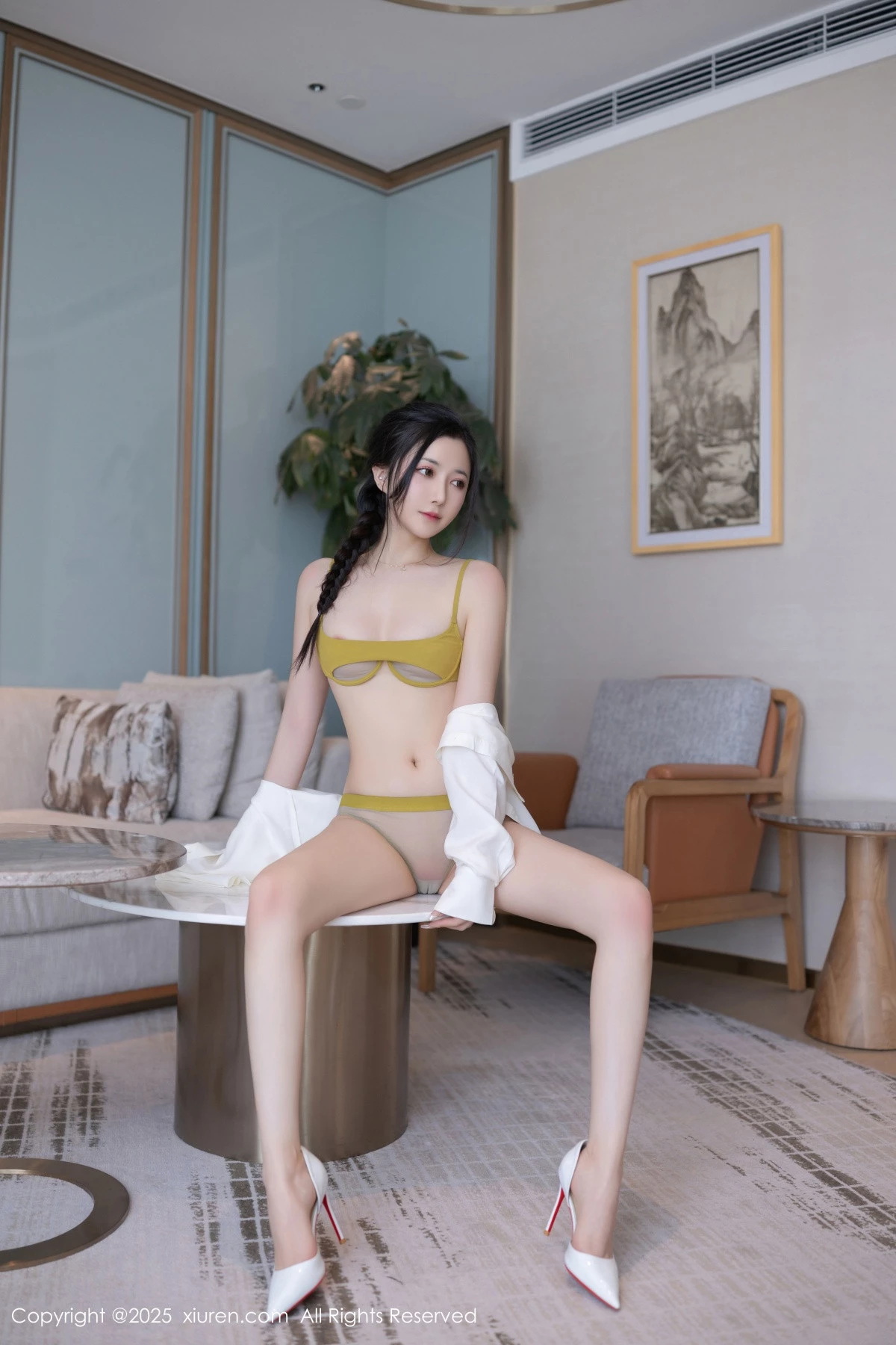 秀人集.com_[XiuRen秀人网]No.9709_模特鱼子酱Fish白衬衫露性感内衣配肉丝吊袜秀曼妙身材诱惑写真80P