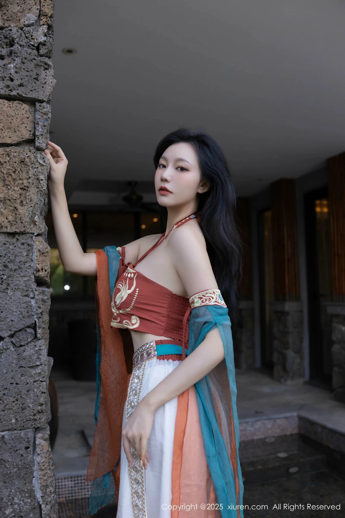 秀人集.com_[XiuRen秀人网]No.9757_模特安然anran性感古风薄纱服饰配超薄肉丝秀丰满身材诱惑写真81P