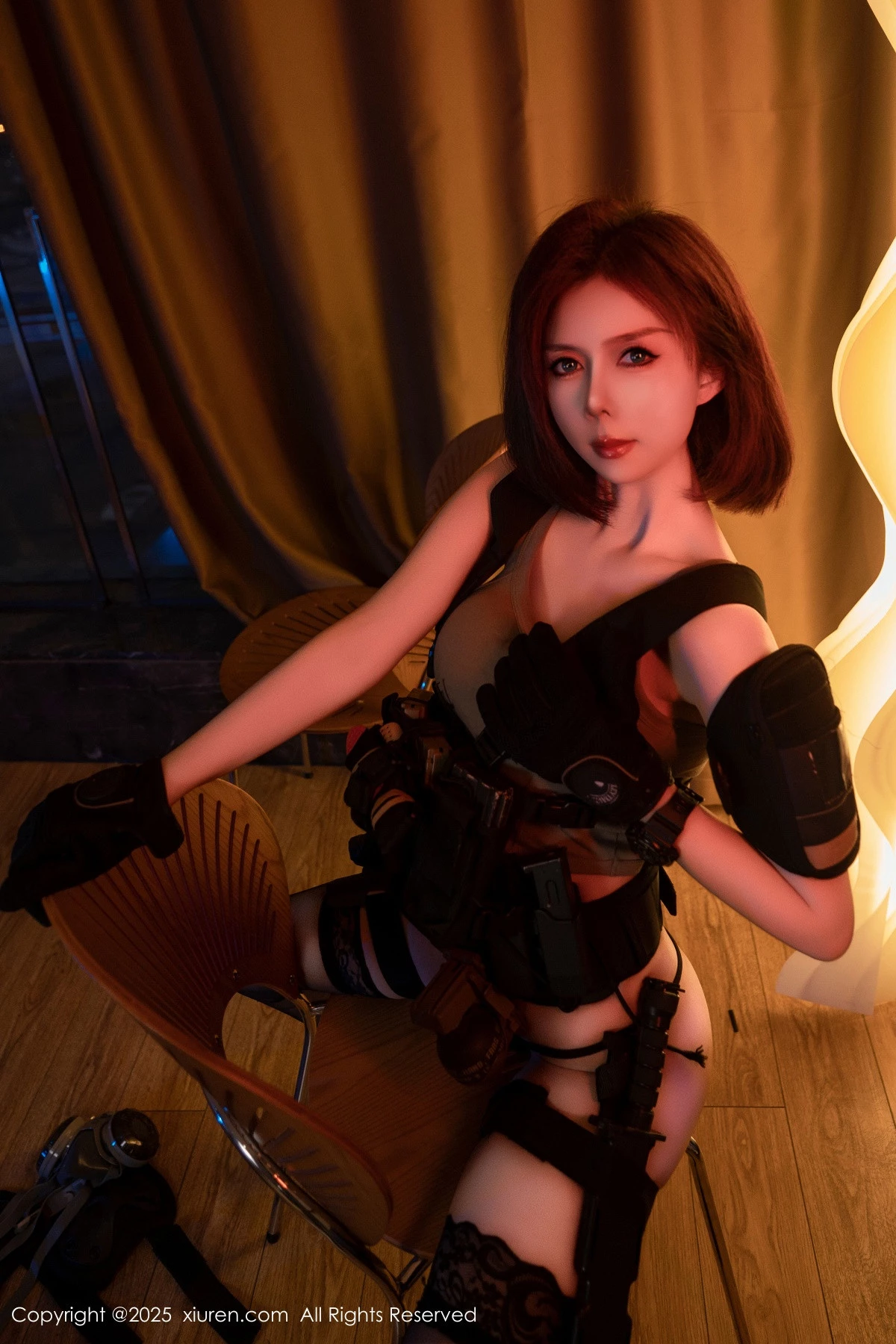 秀人集.com_[XiuRen秀人网]No.9759_模特白芷yy性感美女战士装扮黑色内衣配黑丝袜秀曼妙身姿诱惑写真94P