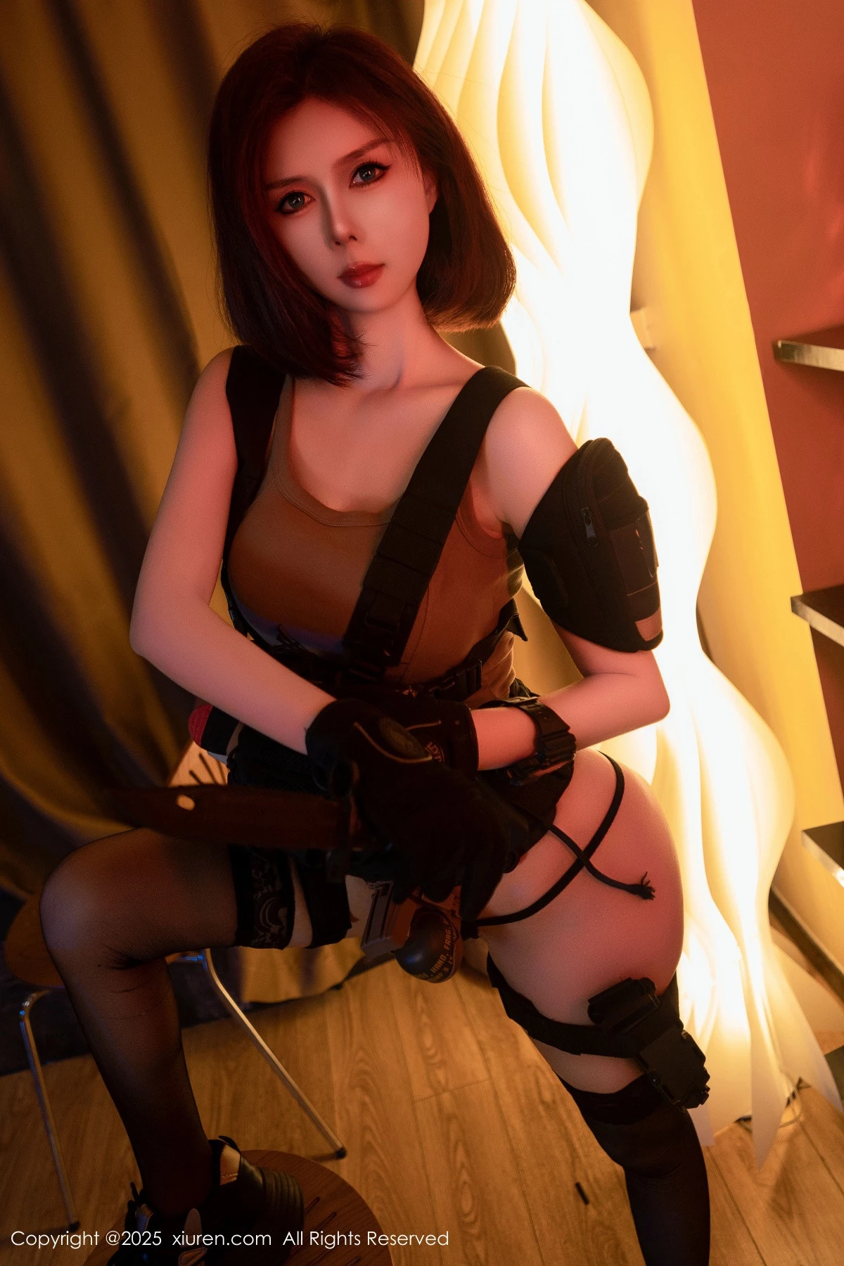 秀人集.com_[XiuRen秀人网]No.9759_模特白芷yy性感美女战士装扮黑色内衣配黑丝袜秀曼妙身姿诱惑写真94P