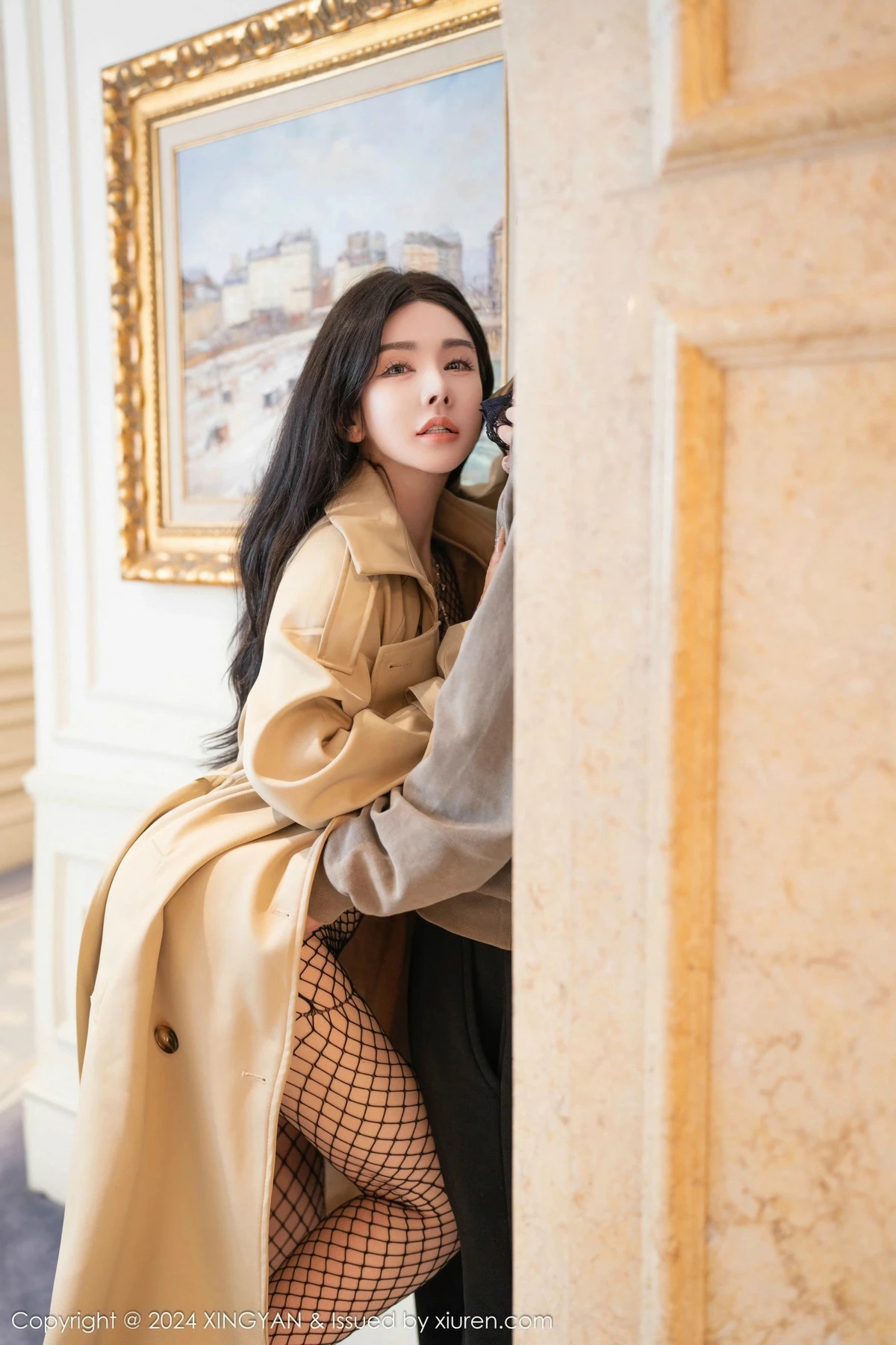 秀人集.com_[XINGYAN星颜社]VOL.293_模特潘思沁情节拍摄性感黑色网格连体衣秀巨乳肥臀诱惑写真79P