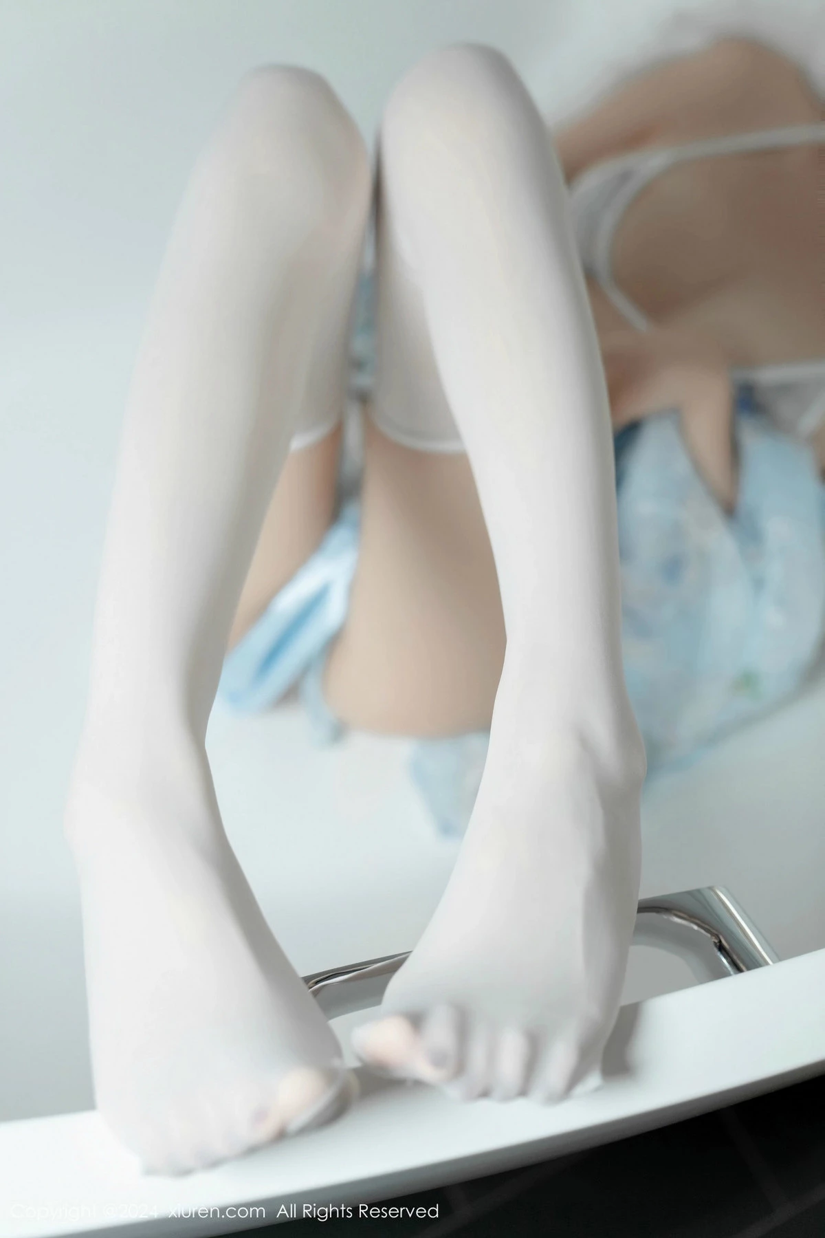 秀人集.com_[XiuRen秀人网]No.9632_模特林星阑性感浅蓝色连衣短裙配白色丝袜秀曼妙身姿诱惑写真85P