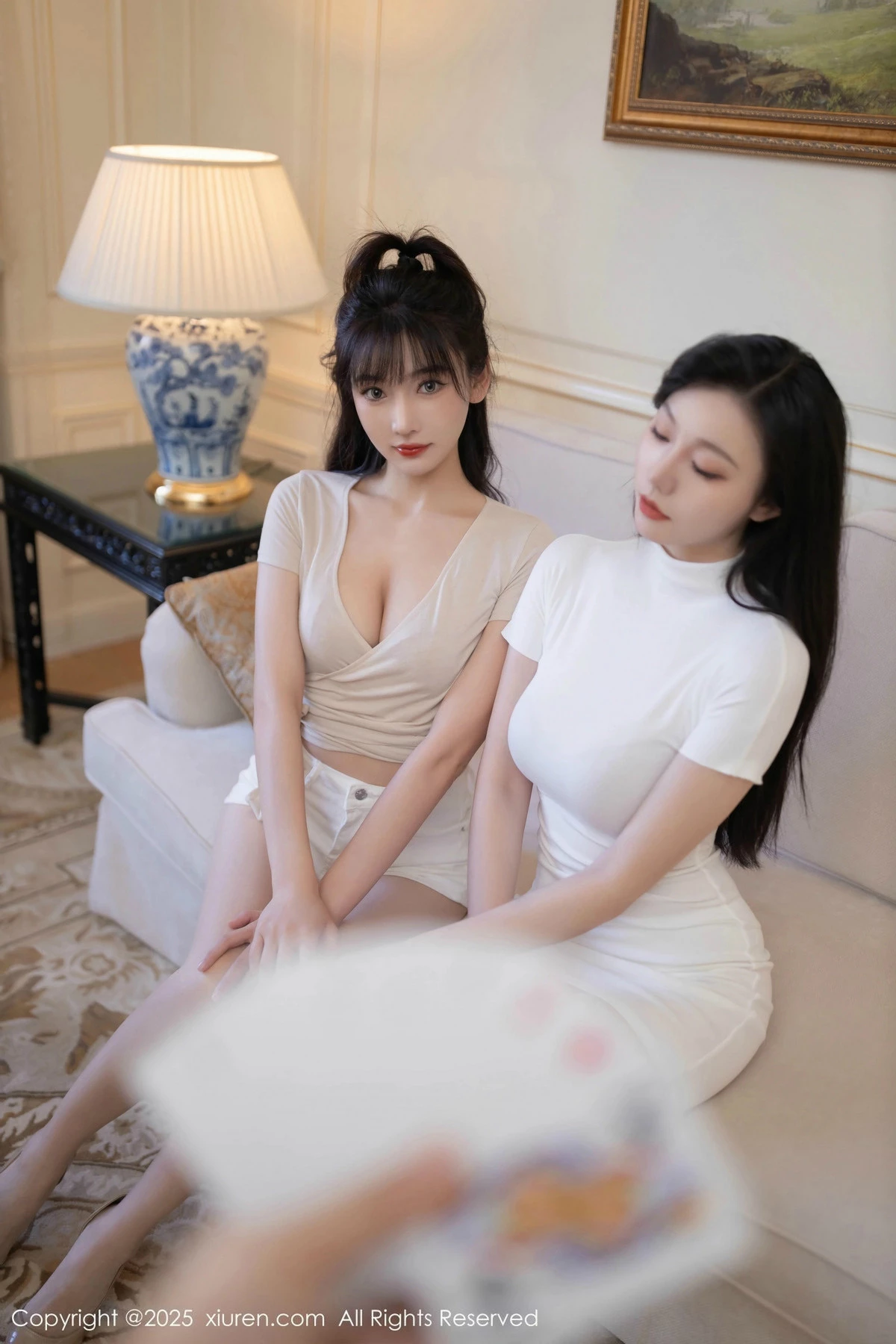 秀人集.com_[XiuRen秀人网]No.9806_模特合集陆萱萱＆安然anran性感姐妹花蕾丝内衣撩人诱惑写真80P