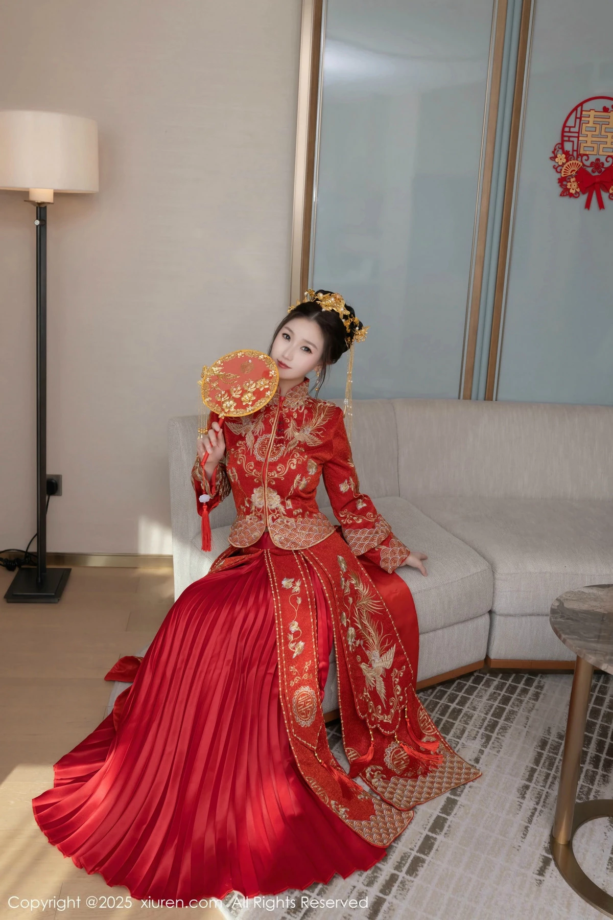 秀人集.com_[XiuRen秀人网]No.9811_模特杏子Yada性感新娘装红色情趣内衣配超薄肉丝秀美腿诱惑写真84P