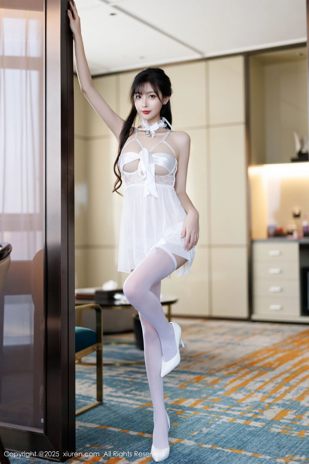 秀人集.com_[XiuRen秀人网]No.9863_模特林星阑性感浅色连衣短裙+白色情趣内衣秀曼妙身姿诱惑写真83P