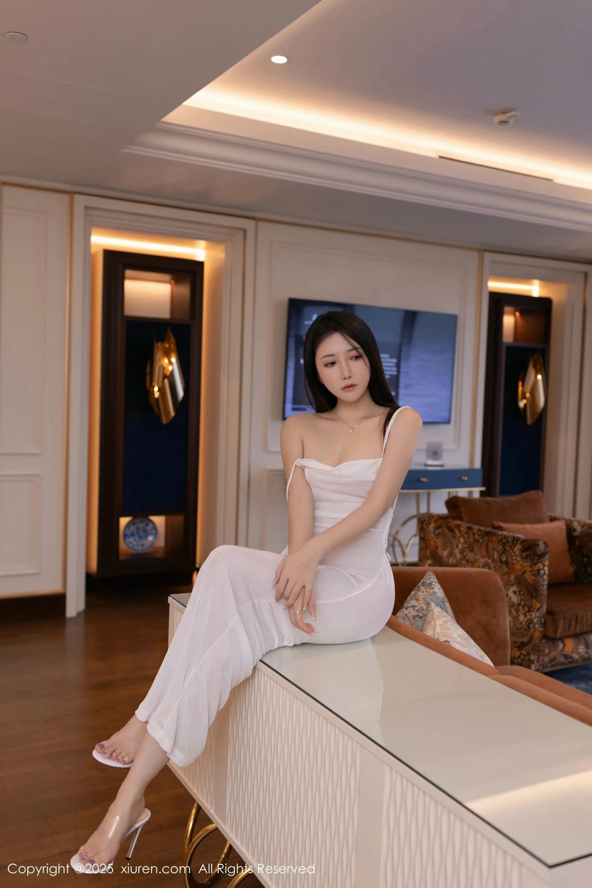 秀人集.com_[XiuRen秀人网]No.9780_模特鱼子酱Fish私房性感白色透视连衣长裙秀惹火身材诱惑写真80P