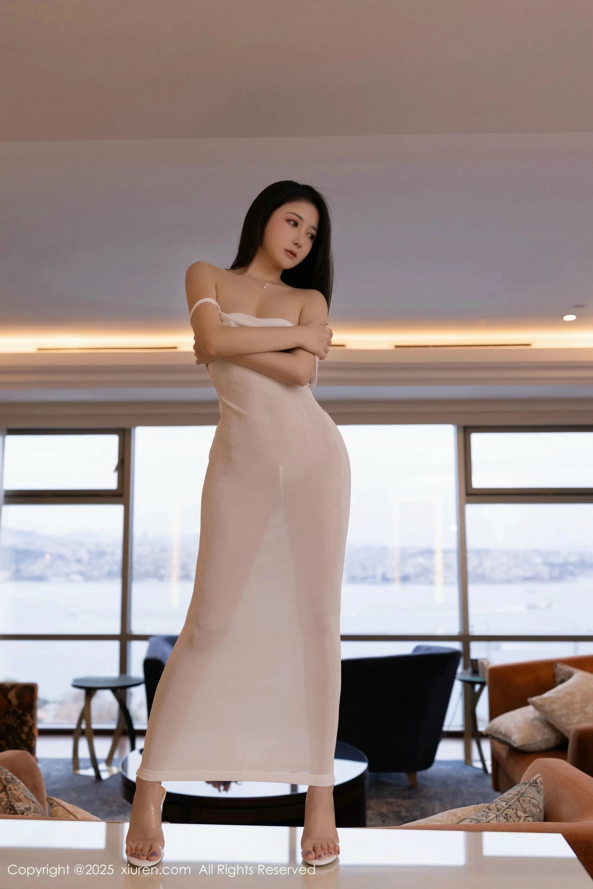 秀人集.com_[XiuRen秀人网]No.9780_模特鱼子酱Fish私房性感白色透视连衣长裙秀惹火身材诱惑写真80P