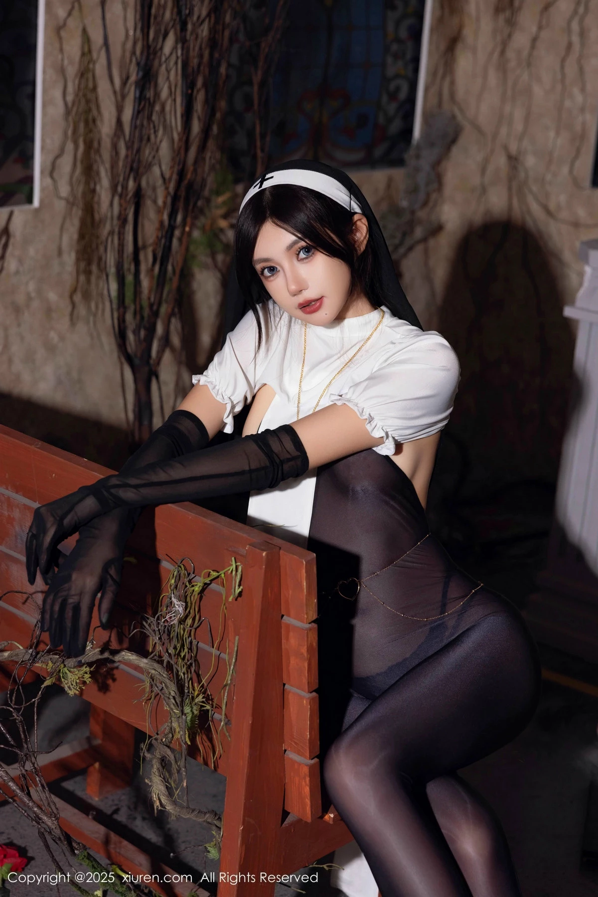 秀人集.com_[XiuRen秀人网]No.9774_女神绮里嘉ula性感修女服饰配超薄连体黑丝秀完美身材诱惑写真79P