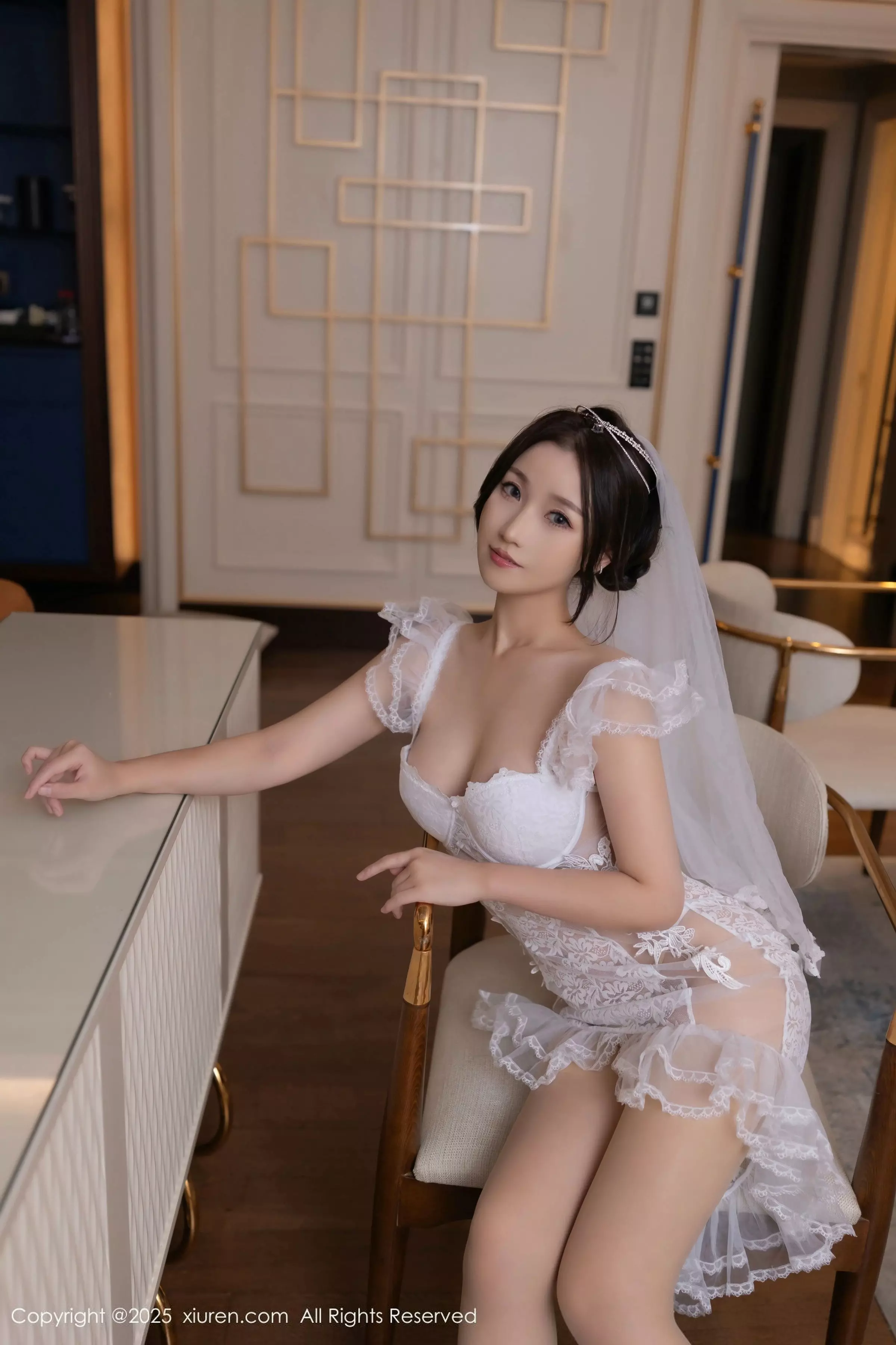 秀人集.com_[XiuRen秀人网]No.10006_模特杏子Yada性感白色婚纱配超薄肉丝秀曼妙身姿撩人诱惑写真85P