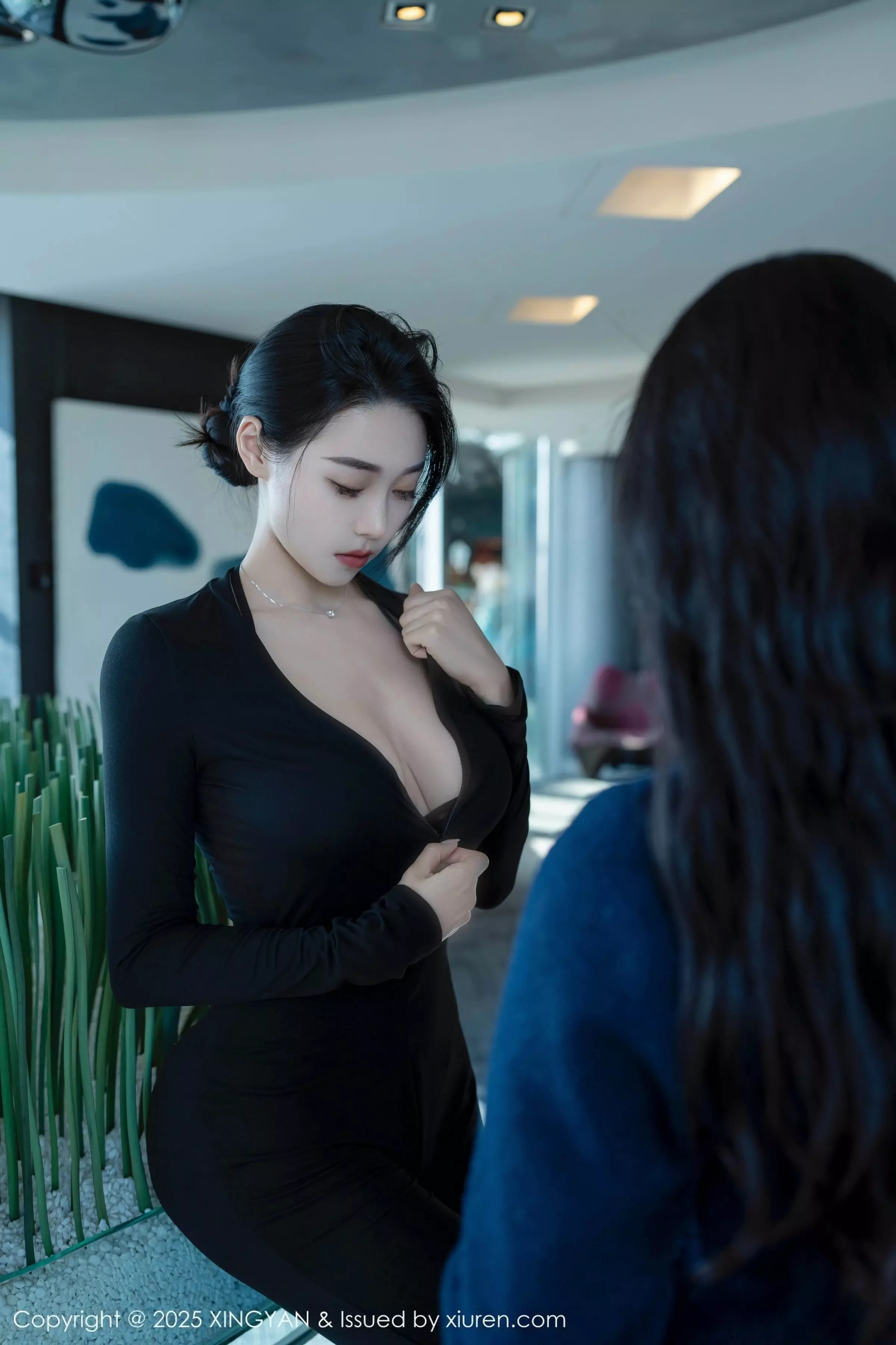 秀人集.com_[XINGYAN星颜社]VOL.322_模特清妙性感OL职业装露轻透黑色内衣秀完美身材诱惑写真81P