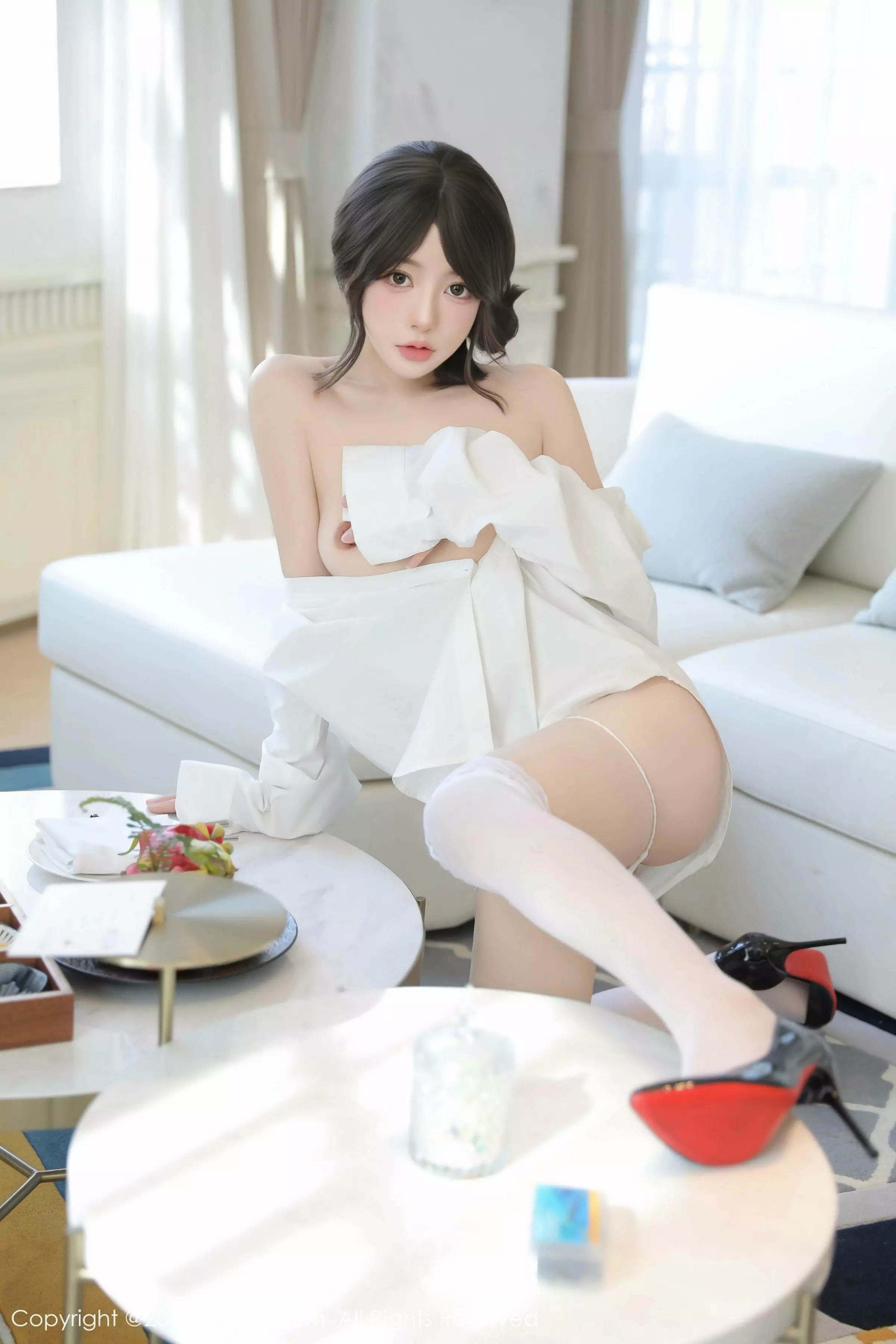 秀人集.com_[XiuRen秀人网]No.10036_模特桃妖夭性感白T露白色内衣配白色丝袜秀曼妙身姿诱惑写真86P