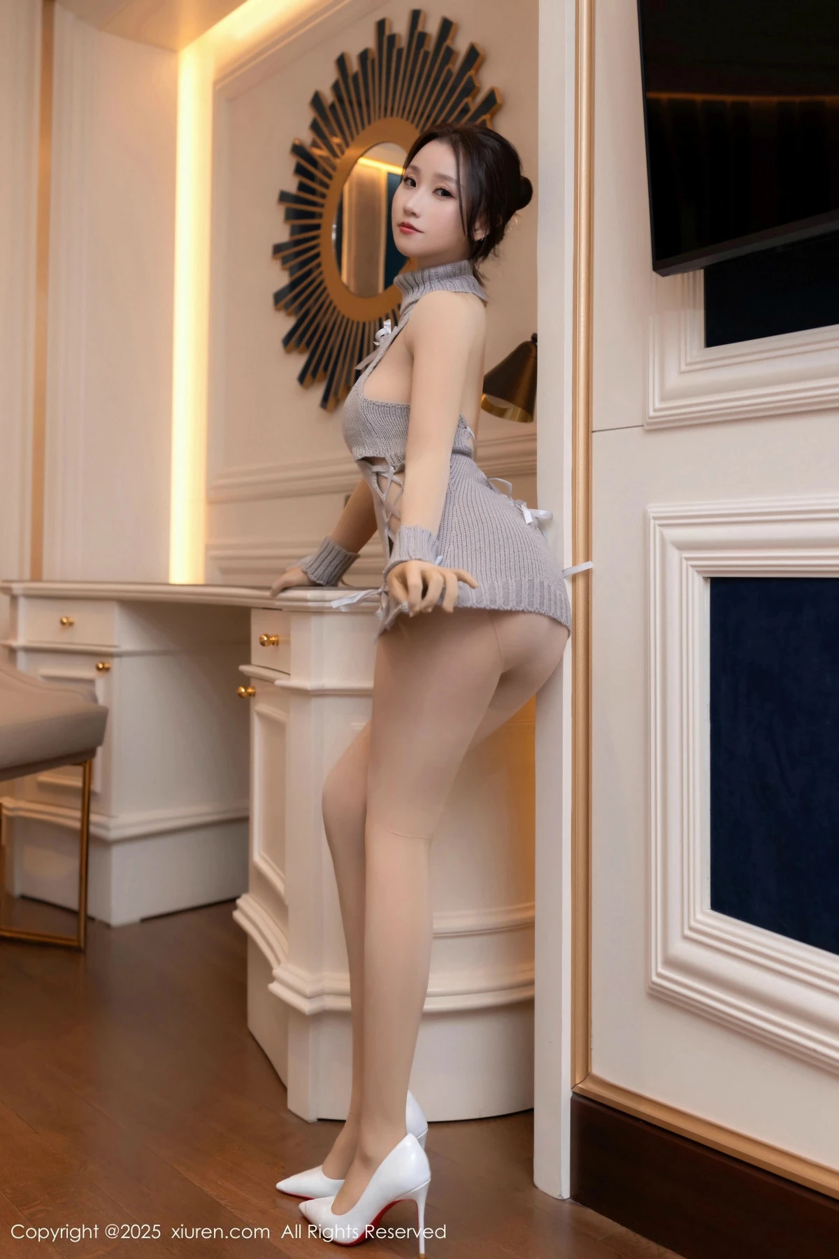 秀人集.com_[XiuRen秀人网]No.9912_模特杏子Yada性感灰色毛衣露超薄连体肉丝秀曼妙身姿诱惑写真80P