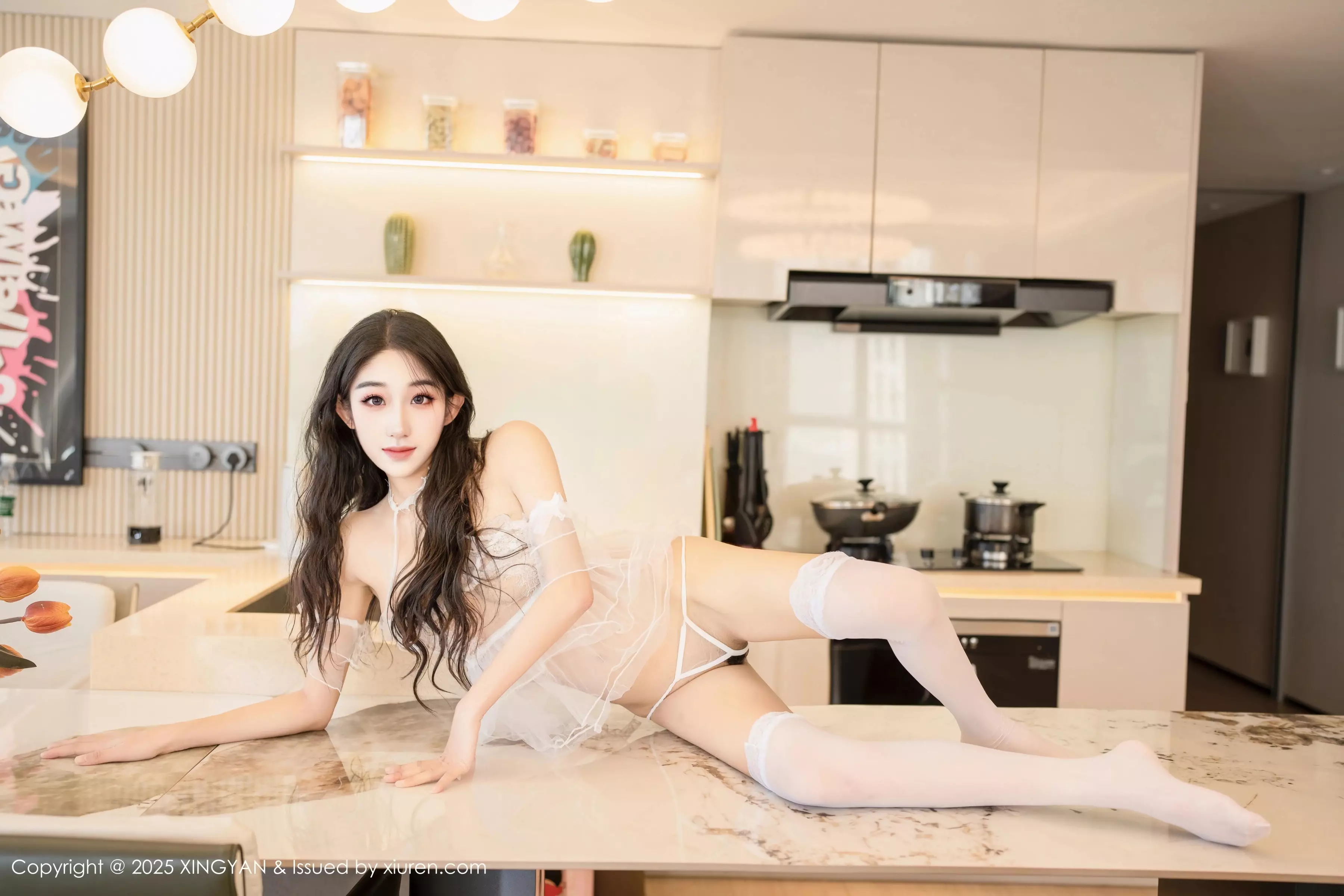 秀人集.com_[XINGYAN星颜社]VOL.330_模特星冉性感白色薄纱情趣服饰配白色丝袜秀曼妙身姿诱惑写真75P