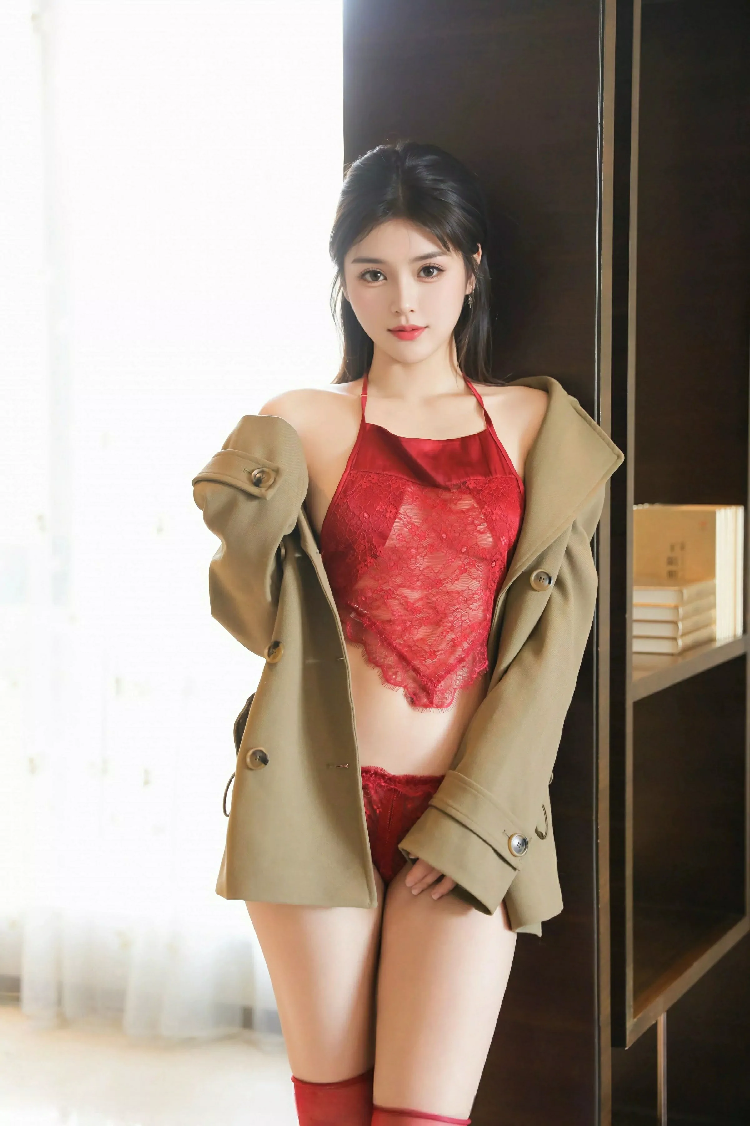 秀人集.com_[XiuRen秀人网]No.10148_新人模特小甜甜甜性感红色情趣内衣配红丝袜秀曼妙身姿诱惑写真85P