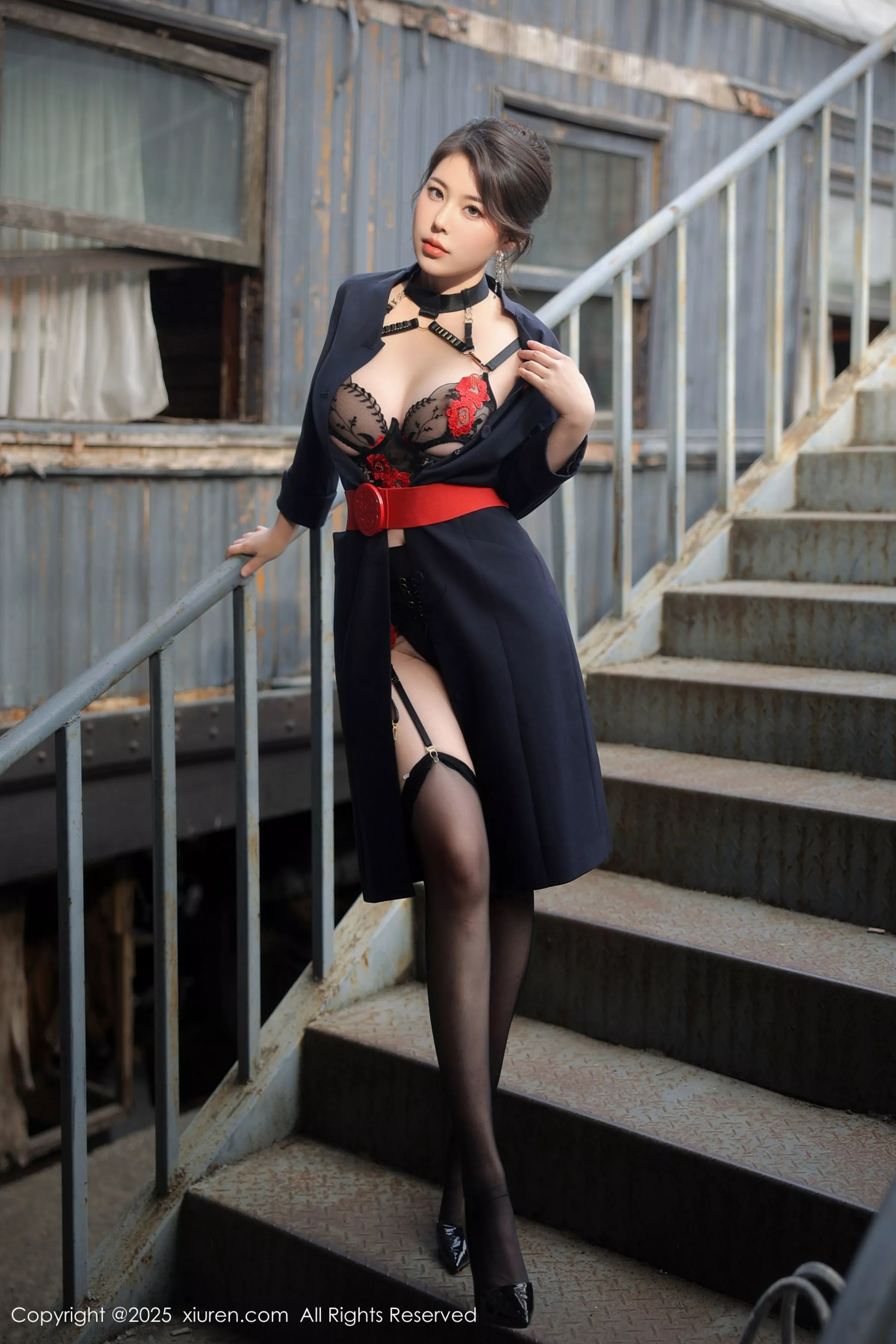 秀人集.com_[XiuRen秀人网]No.10155_模特白茹雪abby性感黑色情趣内衣配黑丝吊袜秀丰腴身材诱惑写真78P