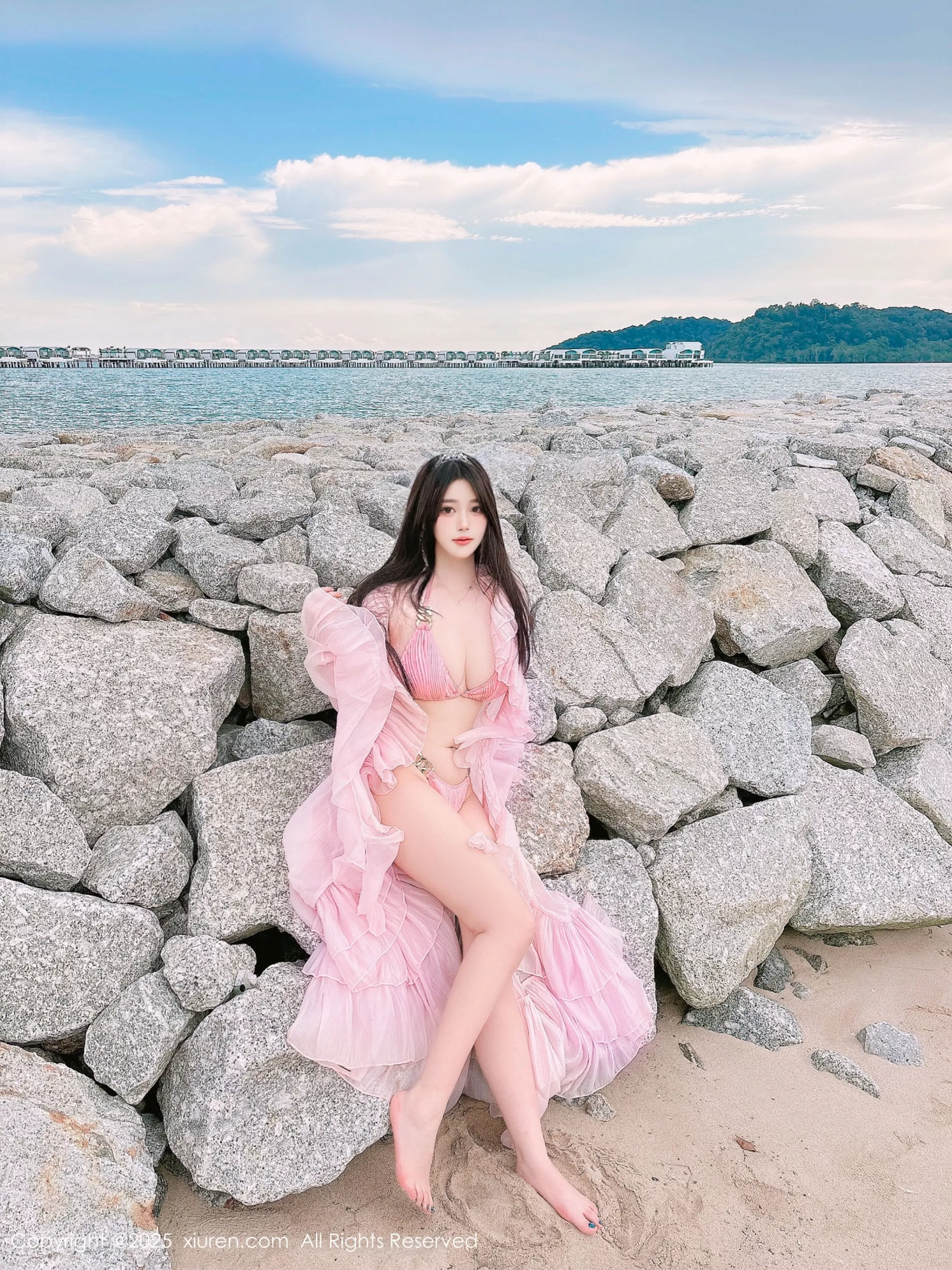 秀人集.com_[XiuRen秀人网]No.10160_模特蛋蛋宝性感粉色薄纱服饰露粉色比基尼秀丰腴身材诱惑写真66P