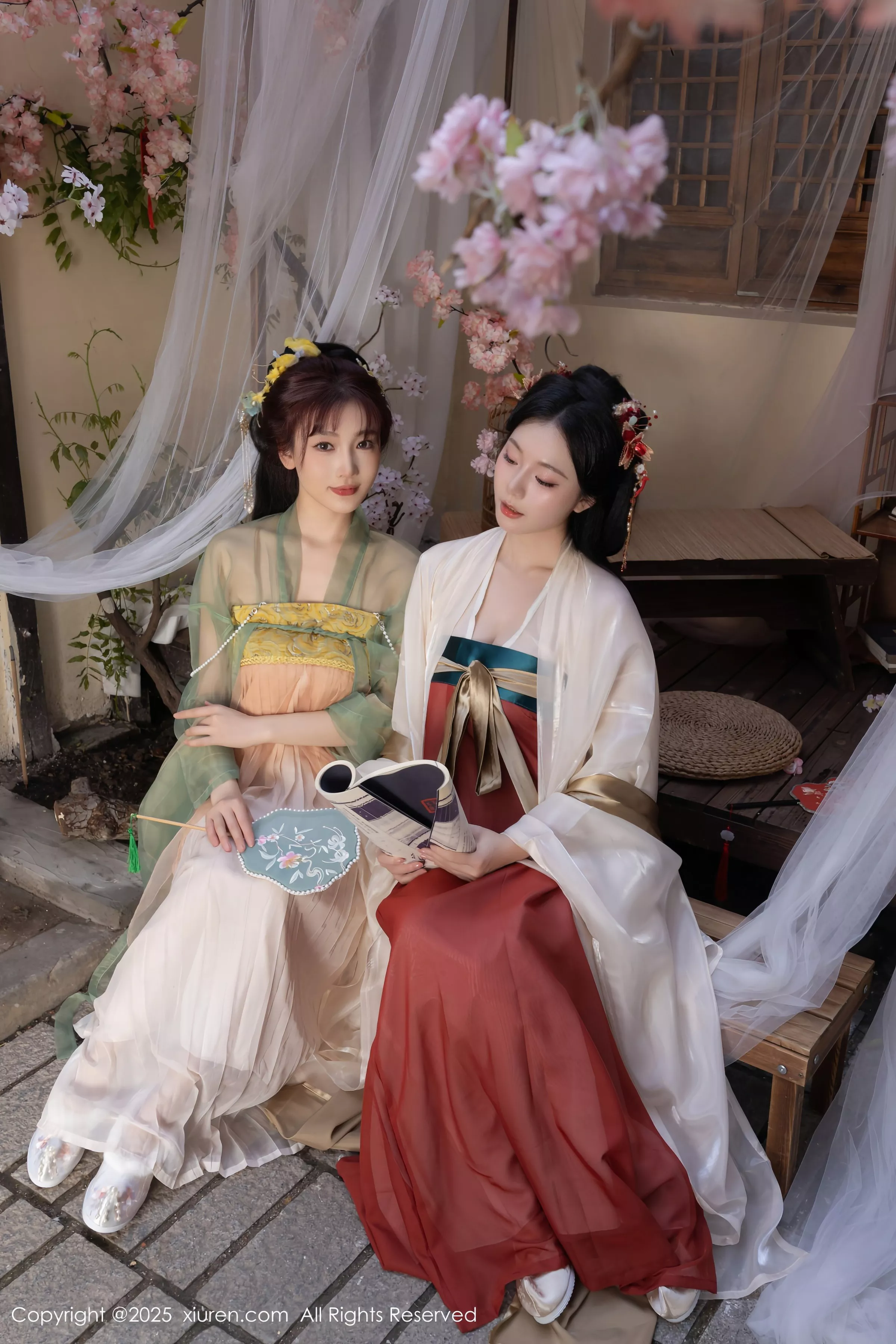 秀人集.com_[XiuRen秀人网]No.10223_模特合集女神陆萱萱＆安然anran激情互动薄纱古装撩人诱惑写真80P