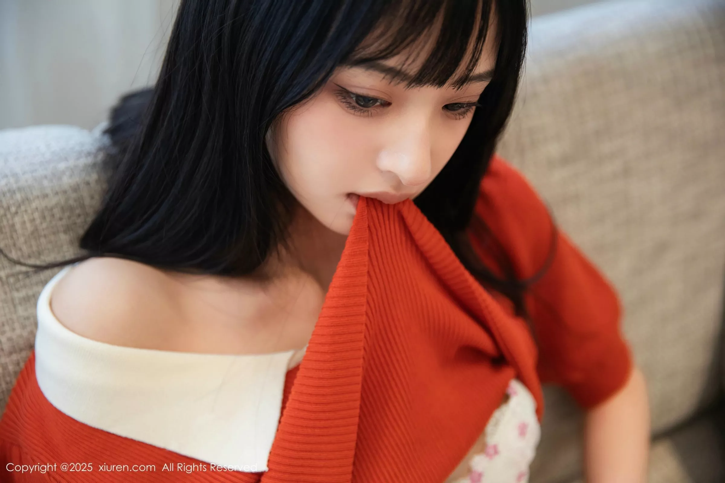 秀人集.com_[XiuRen秀人网]No.10247_模特茂木希子性感橙T露白色内衣配超薄肉丝秀完美身材诱惑写真80P