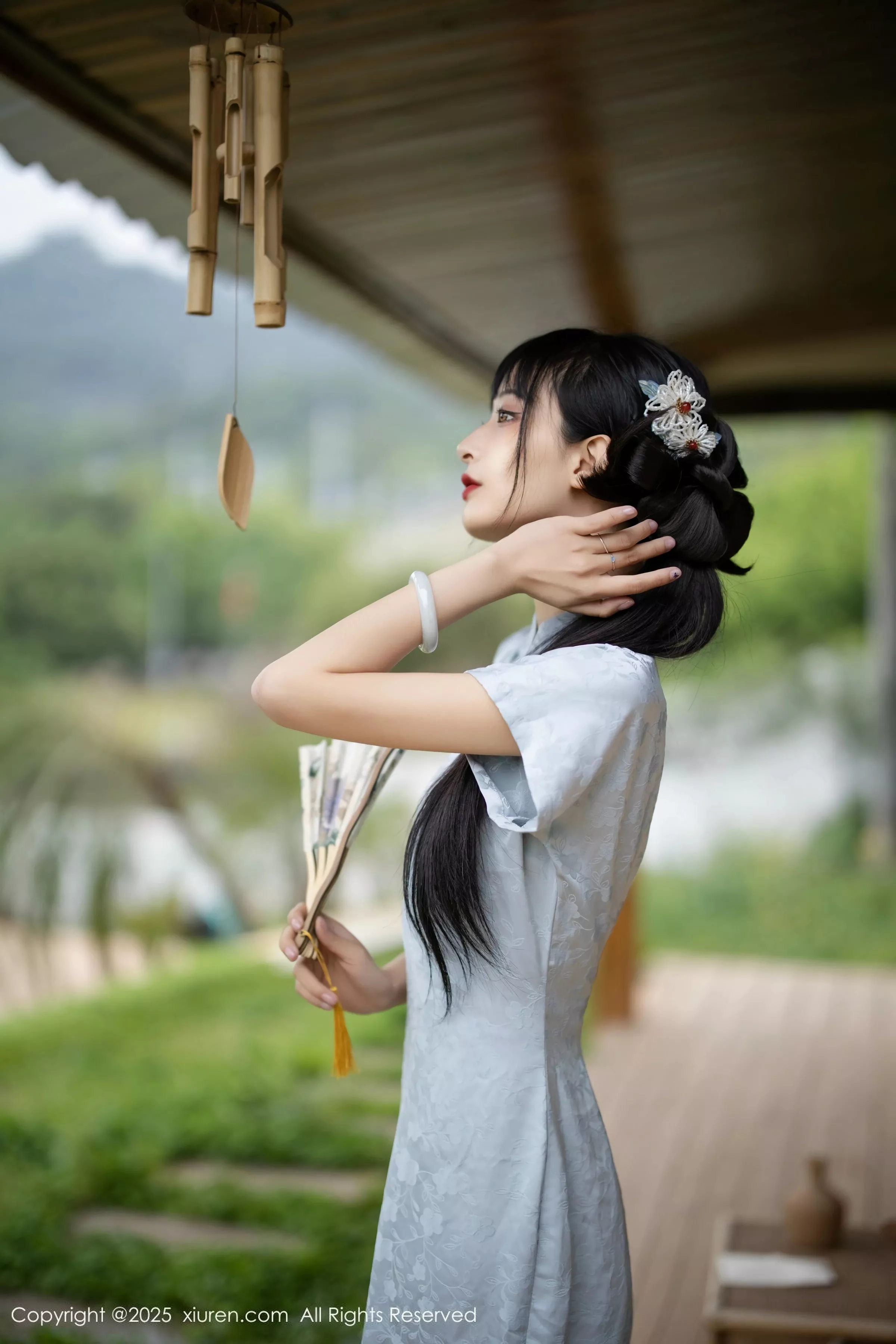 秀人集.com_[XiuRen秀人网]No.10278_模特茂木希子日式旗袍露白色内衣配肉丝袜秀完美曲线诱惑写真80P