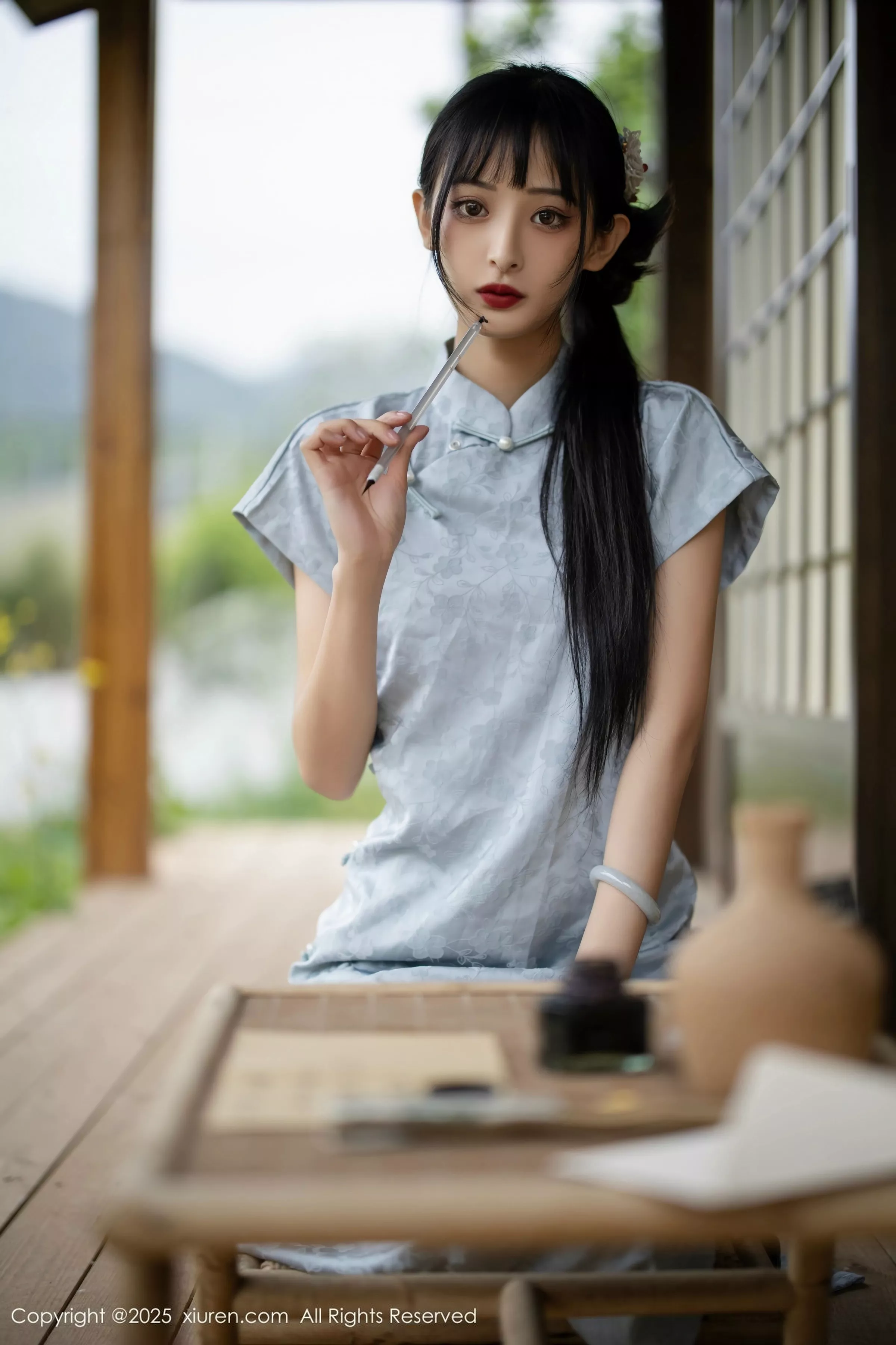 秀人集.com_[XiuRen秀人网]No.10278_模特茂木希子日式旗袍露白色内衣配肉丝袜秀完美曲线诱惑写真80P