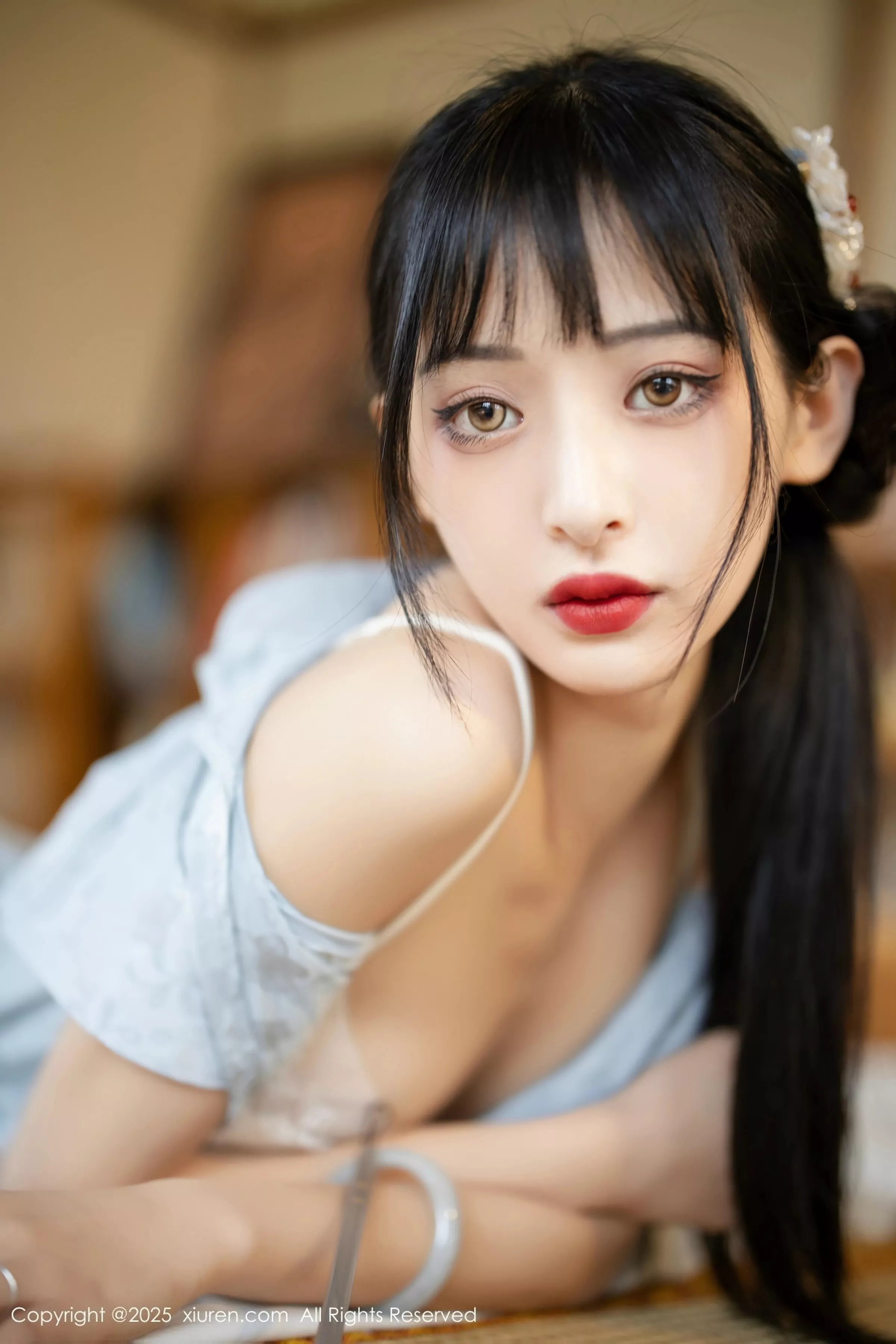 秀人集.com_[XiuRen秀人网]No.10278_模特茂木希子日式旗袍露白色内衣配肉丝袜秀完美曲线诱惑写真80P