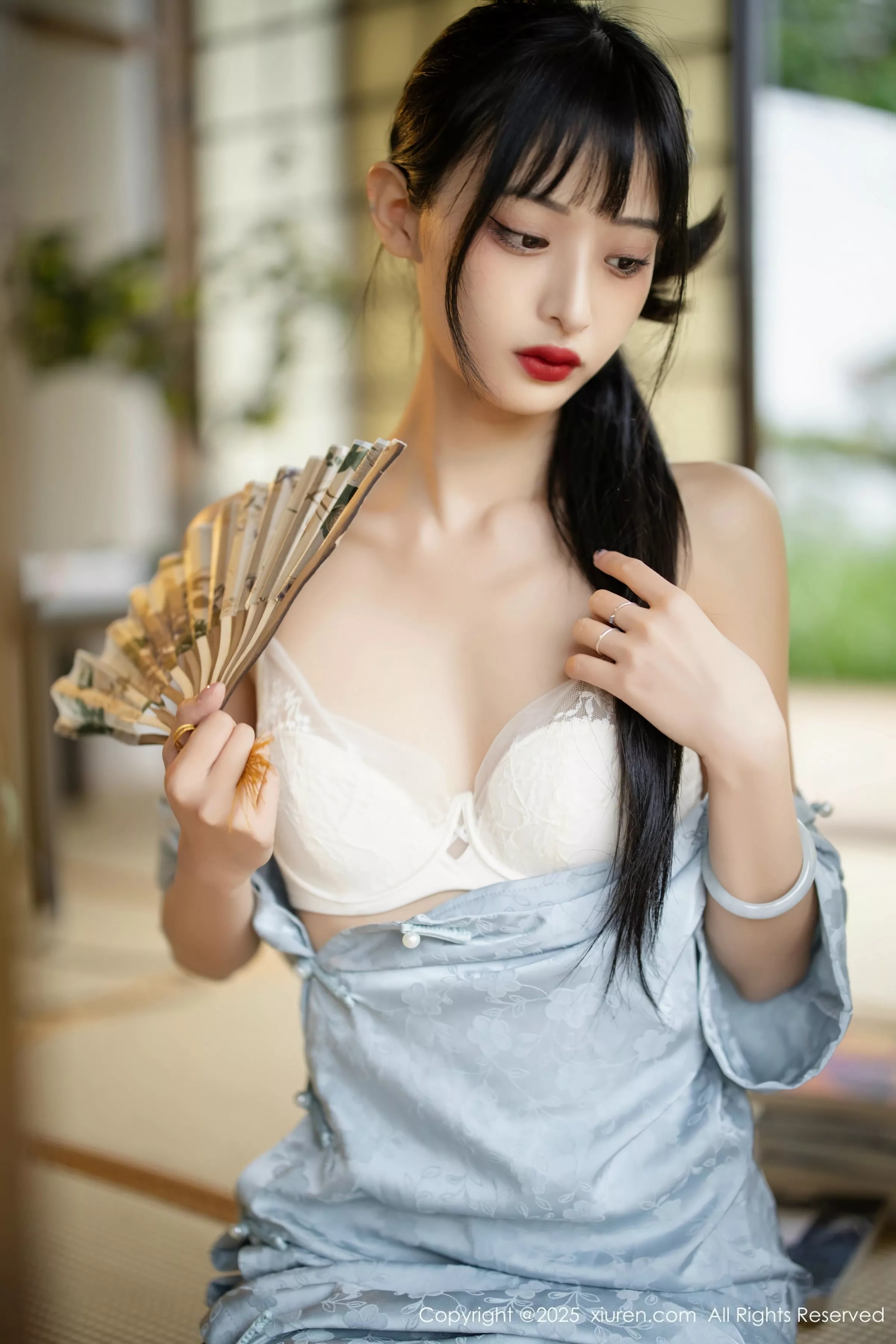 秀人集.com_[XiuRen秀人网]No.10278_模特茂木希子日式旗袍露白色内衣配肉丝袜秀完美曲线诱惑写真80P