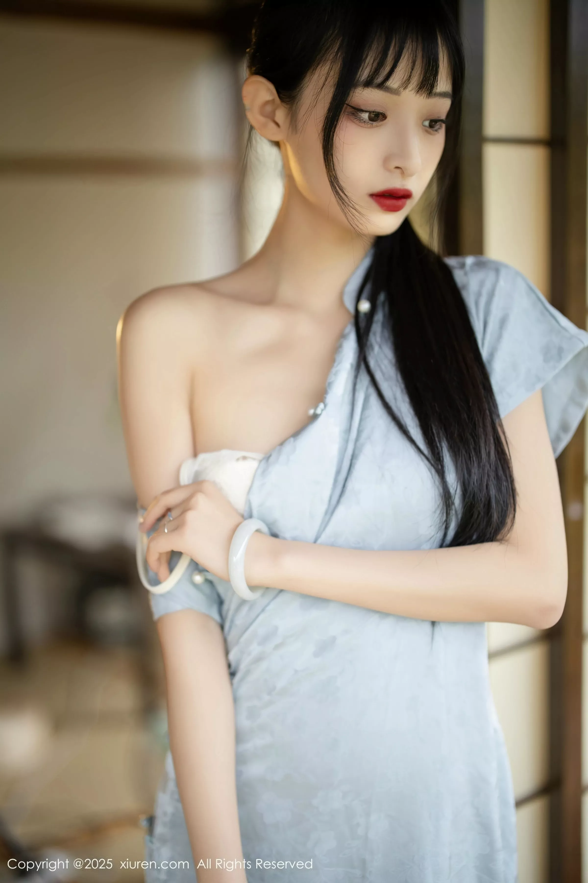 秀人集.com_[XiuRen秀人网]No.10278_模特茂木希子日式旗袍露白色内衣配肉丝袜秀完美曲线诱惑写真80P