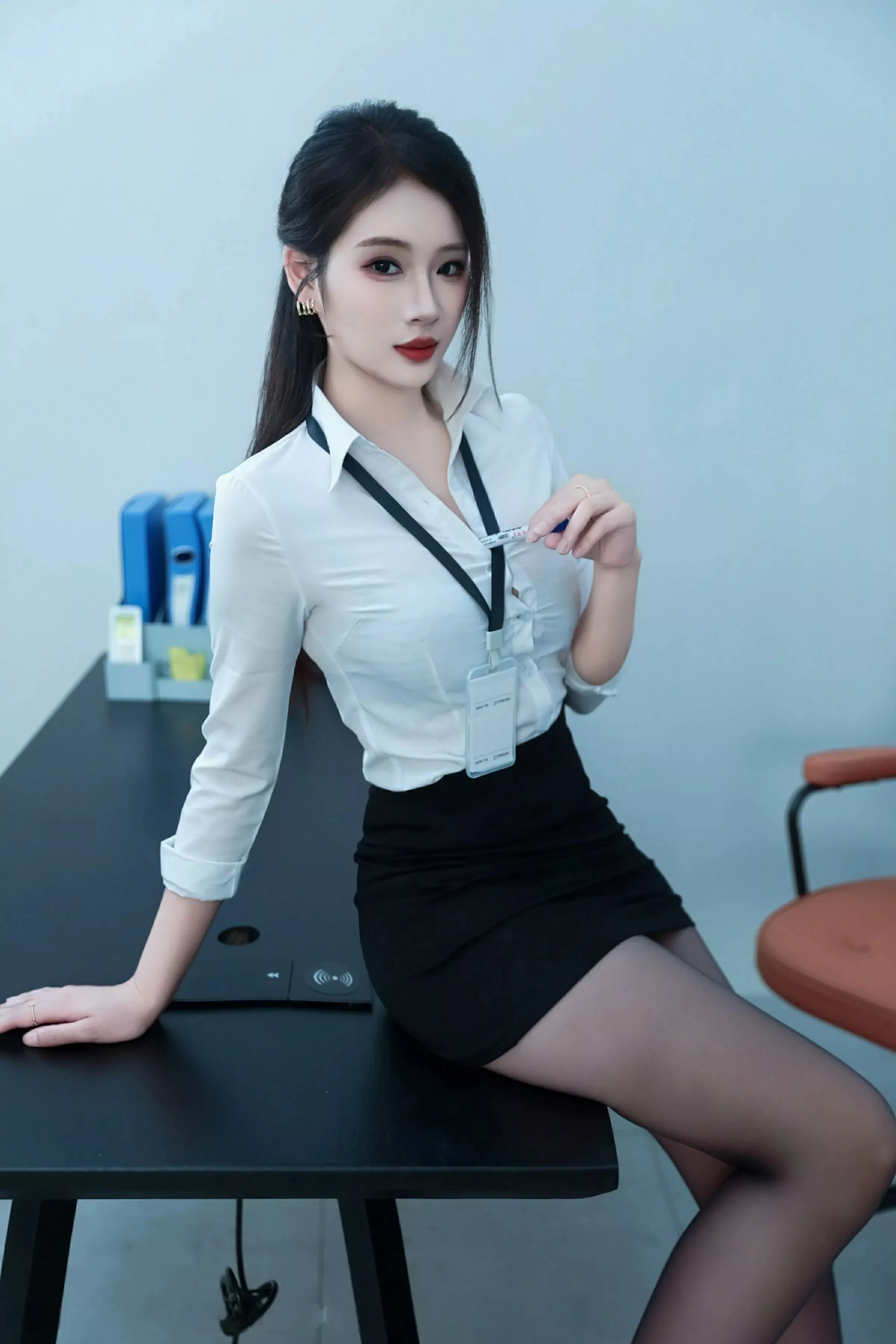 秀人集.com_[XiuRen秀人网]No.10406_模特南乔性感黑白职业装露黑色内衣配超薄黑丝秀美腿诱惑写真103P