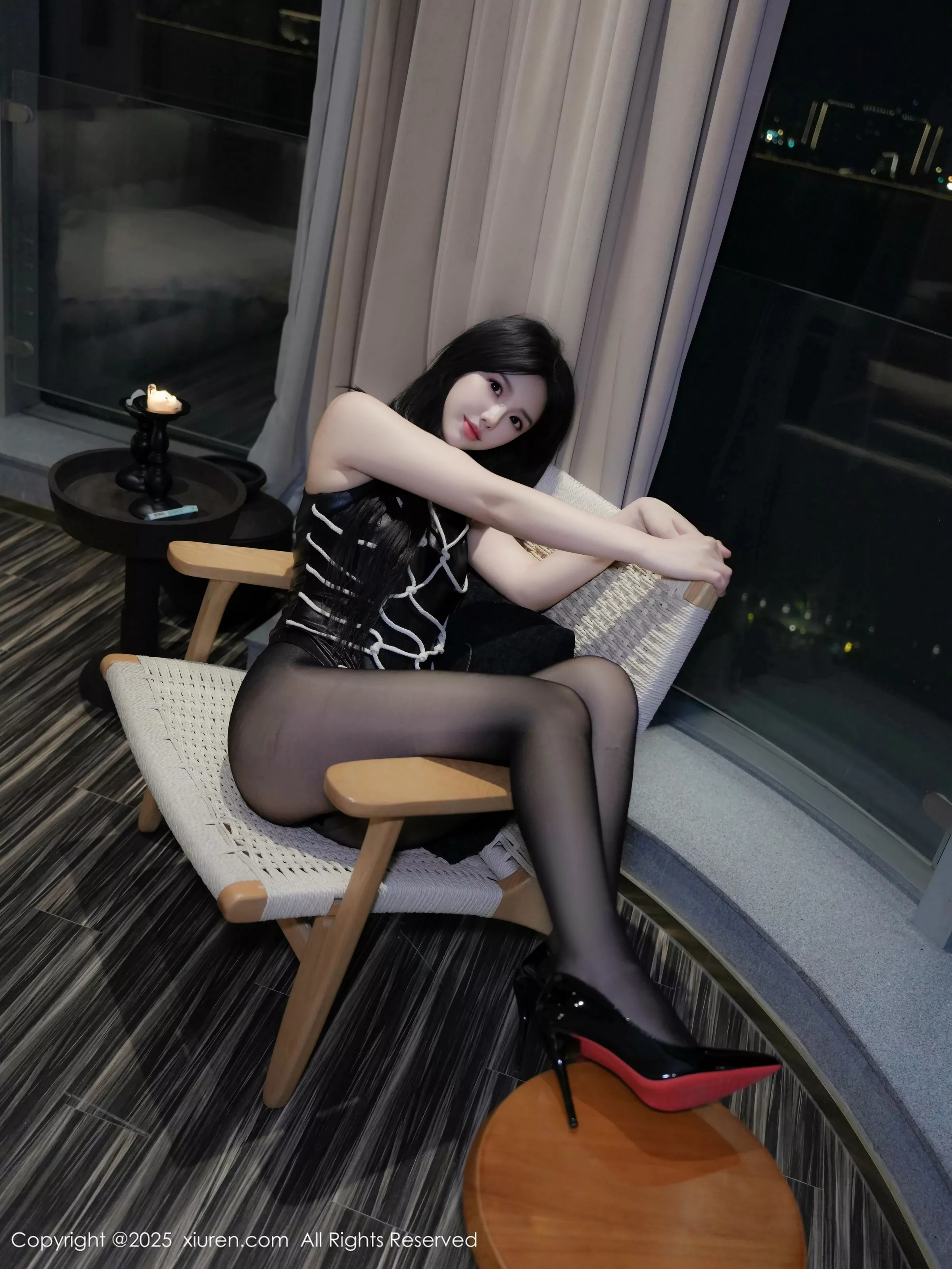 秀人集.com_[XiuRen秀人网]No.10299_新人模特沐言妍妍酱性感黑色情趣服饰配超薄黑丝极致魅惑写真68P