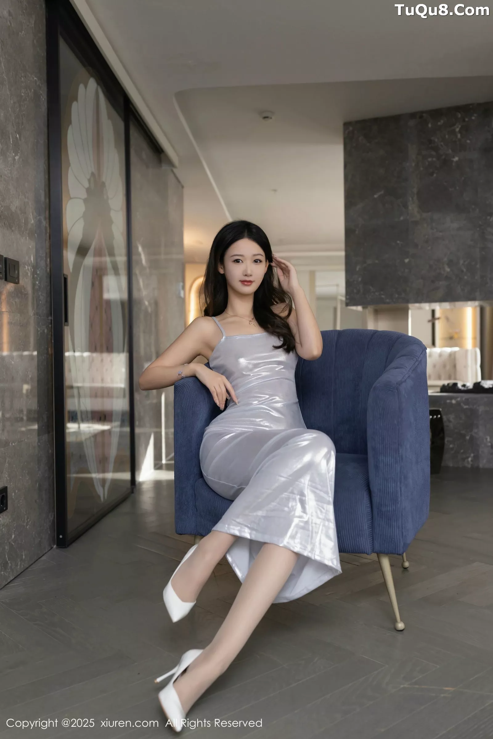 秀人集.com_[XiuRen秀人网]No.10328_模特唐安琪性感银色连衣长裙配超薄无内肉丝秀曼妙身姿诱惑写真82P